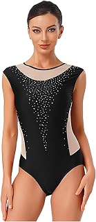 ACSUSS Women Ballet Gymnastic Sleeveless Dance Leotard Tank Athletic Apperal Dance Bodysuit Competition Dancewear
