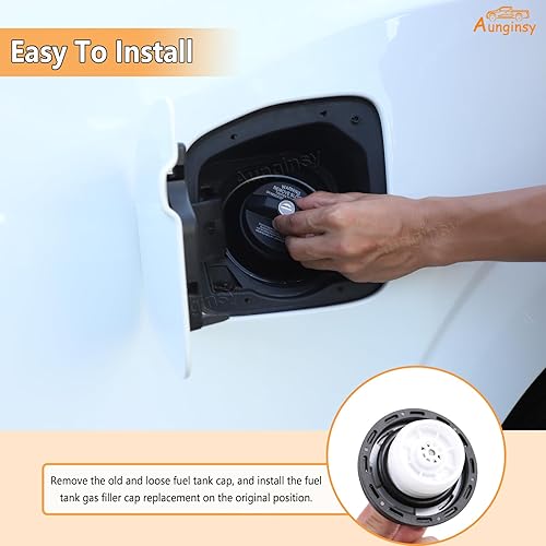 Miniatura 3 de Aunginsy Tapa de depósito de combustible de repuesto antirrobo compatible con Nissan Frontier 2021-2025 cubierta de tanque de combustible con tapa