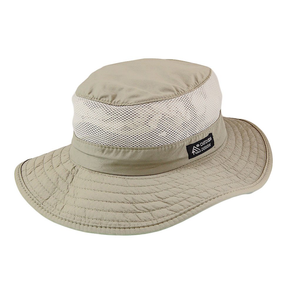 Dorfman Pacific Hats Packable Vented Boonie Hat - Khaki M