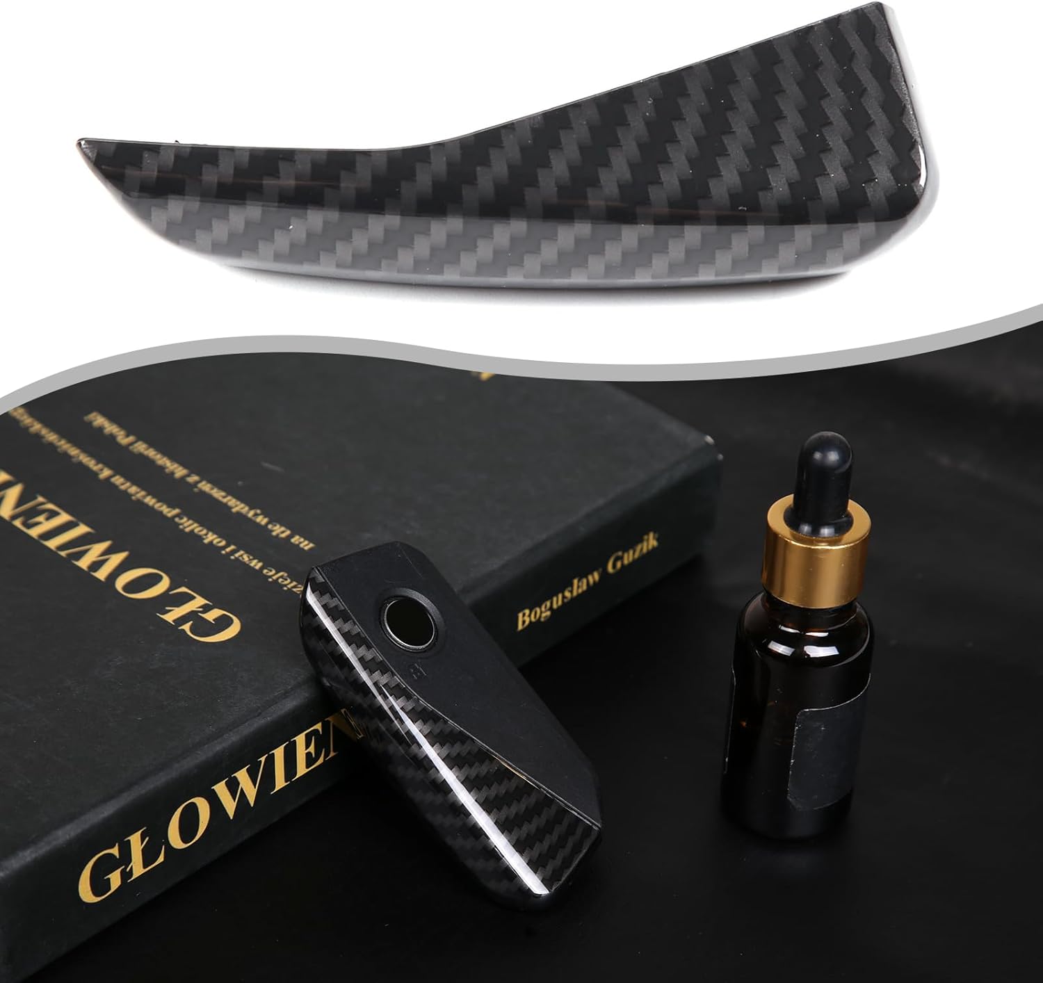 Car Replacement Key Fob Case Compatible for BMW X5 X6 2024 / 2 3 5 7 X1 X7 iX i7 XM 2023 2024 ABS Plastic BMW Key Side Strip Replacement Trim, for BMW Key Accessories (Carbon Fiber)