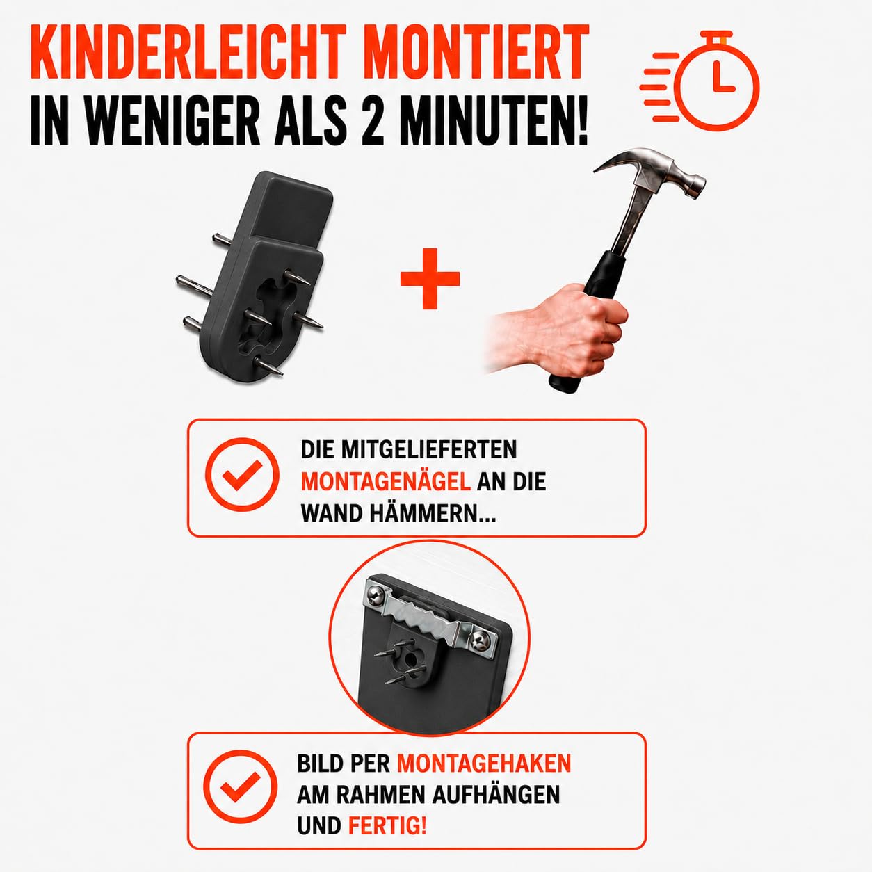 BALA® Schwarz Bilderrahmen A4 – 2er Set Wechselrahmen für Kinderzeichnungen & Kunstwerke, mit Frontöffnung zum Aufklappen, ideal für Kita & Schule, zum Aufhängen oder Aufstellen, für 120+ Bilder