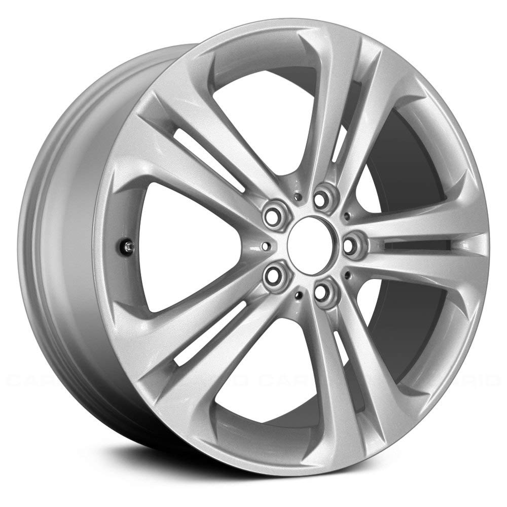 Double 5-Spoke Silver Metallic 19x8.5 Alloy Factory Wheel - Rear | Compatible With 2014-2019 BMW 3 Series Gran Turismo | 2014-2019 BMW 3 Series Wagon | 2017-2020 BMW 430I Convertible/BMW 430I Coupe