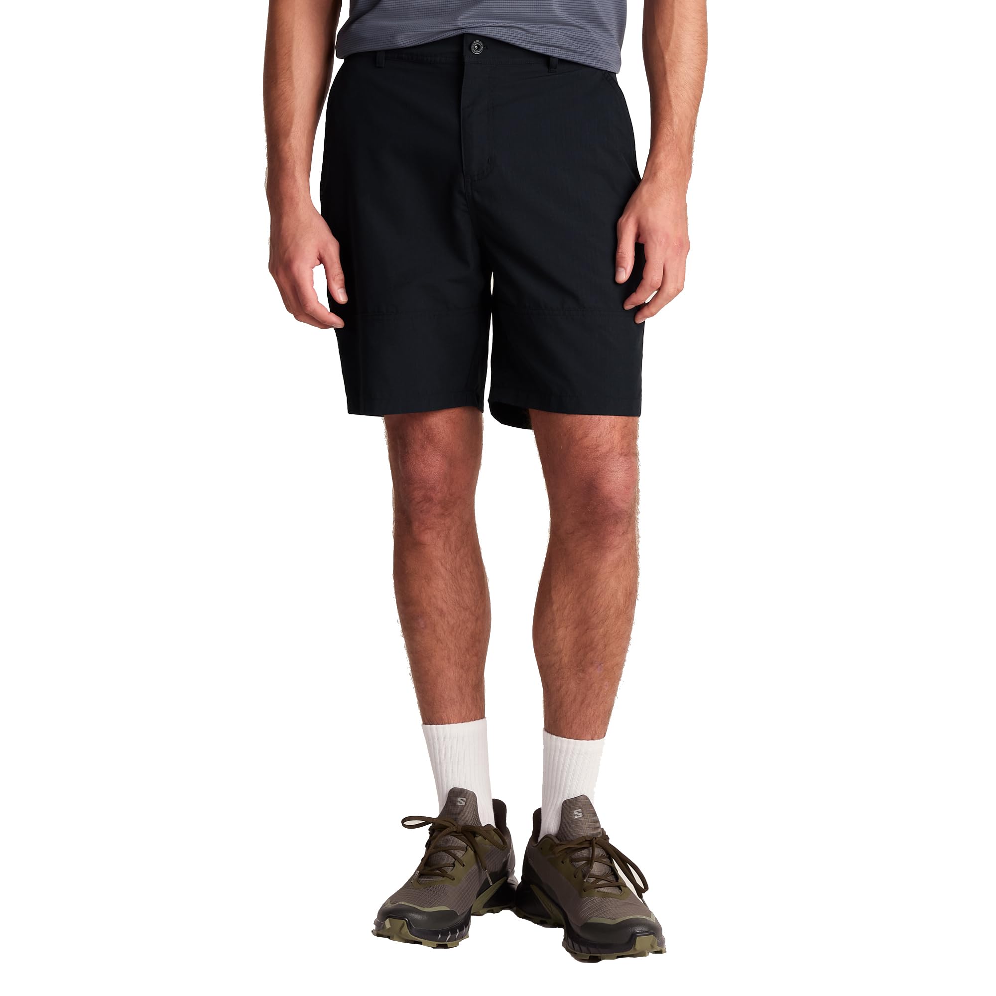 TOG24 Amble Mens Lightweight Walking Shorts, Ripstop Tech Water Repellent | 100% Polyamide, Breathable, DWR coating, Pockets, Camping, Outdoors, Black
