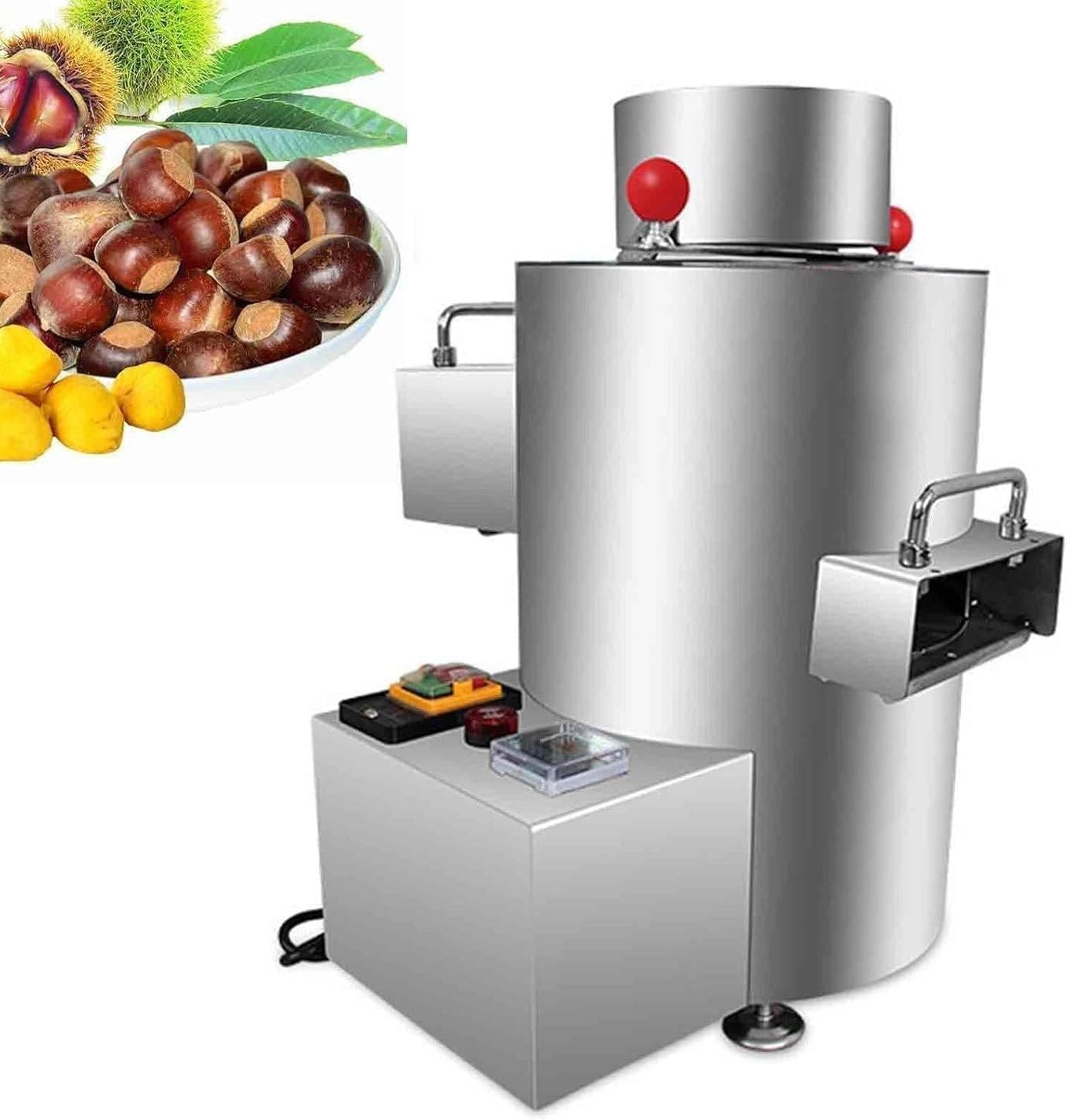 Castagno Elettrico Commerciale Che Sguscia E Che Scaglia Macchina, Automatico 50KG/H, Elettrica Automatica For Castagne In Acciaio Inossidabile 100 Kg/h 220V, Promemoria Timer
