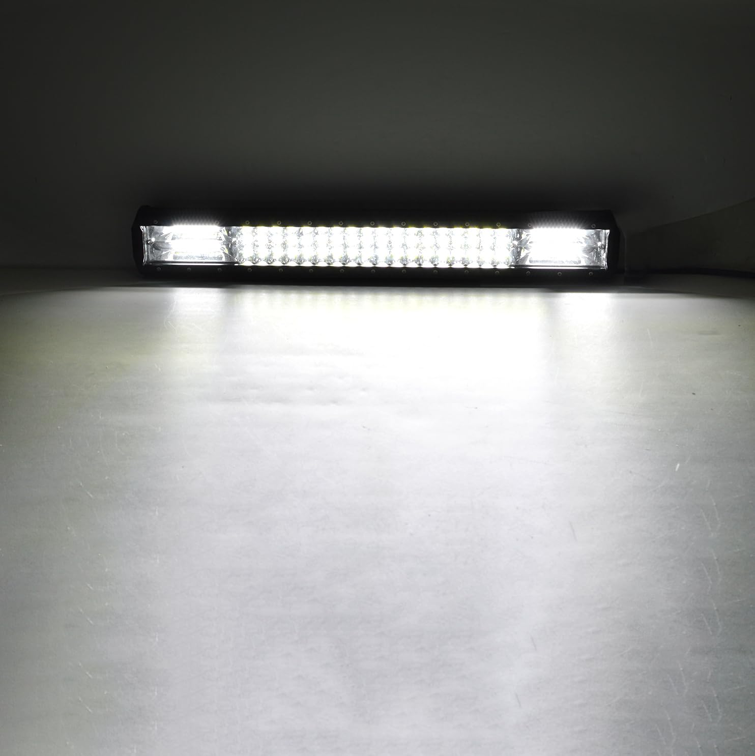 Willpower 288W Barra led 4x4 con mazo de cables, 20 pulgadas Barra de luz LED para off road camión coche ATV SUV