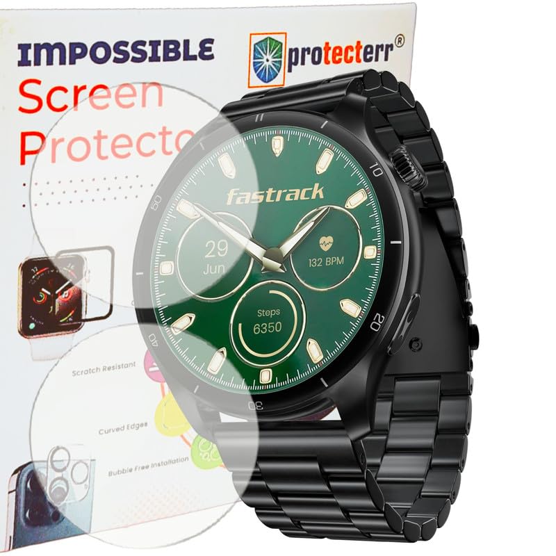 Image of 2-Pack | Screen Protector Guard for Fastrack Dezire FX1 PRO | 1.43 inch | Smartwatch - Flexible & Ultrathin TPU Film, 9H Scratch Resistant, Bubble Free - Not Tempered Glass