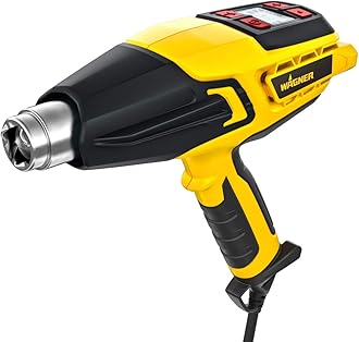WAGNER Heat Gun FURNO 750 - max. 630°C, 2000 W, airflow capacity 800 l/min, Ergonomic handle incl. jet, reflector, centring, wide jet nozzle, paint scraper and LCD display
