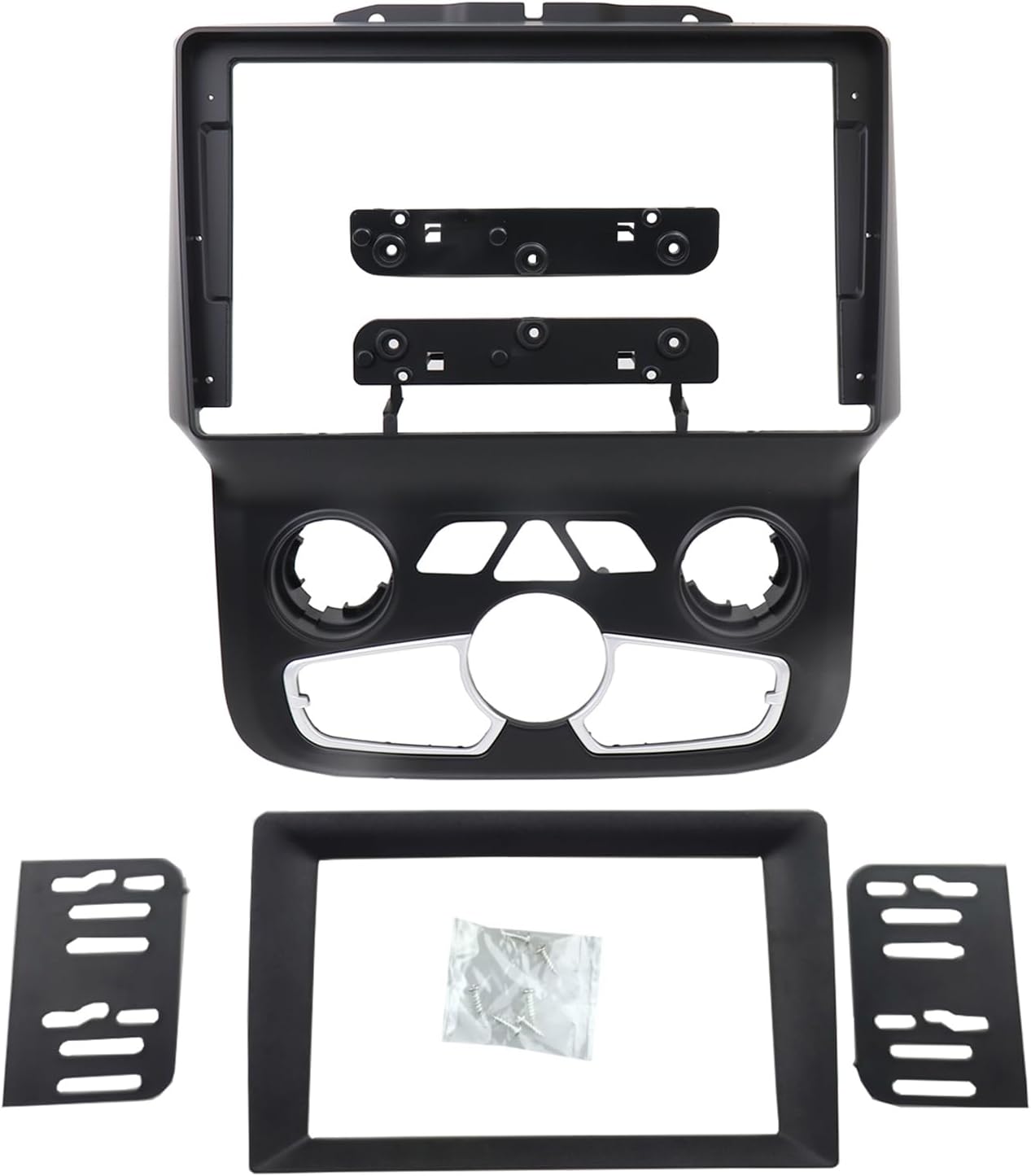 Double Din Dash Radio Trim Kit for Dodge Ram 1500 2500 5500 2013-2019 Installation Bezel 9 Inches (Ram 1500/2500)