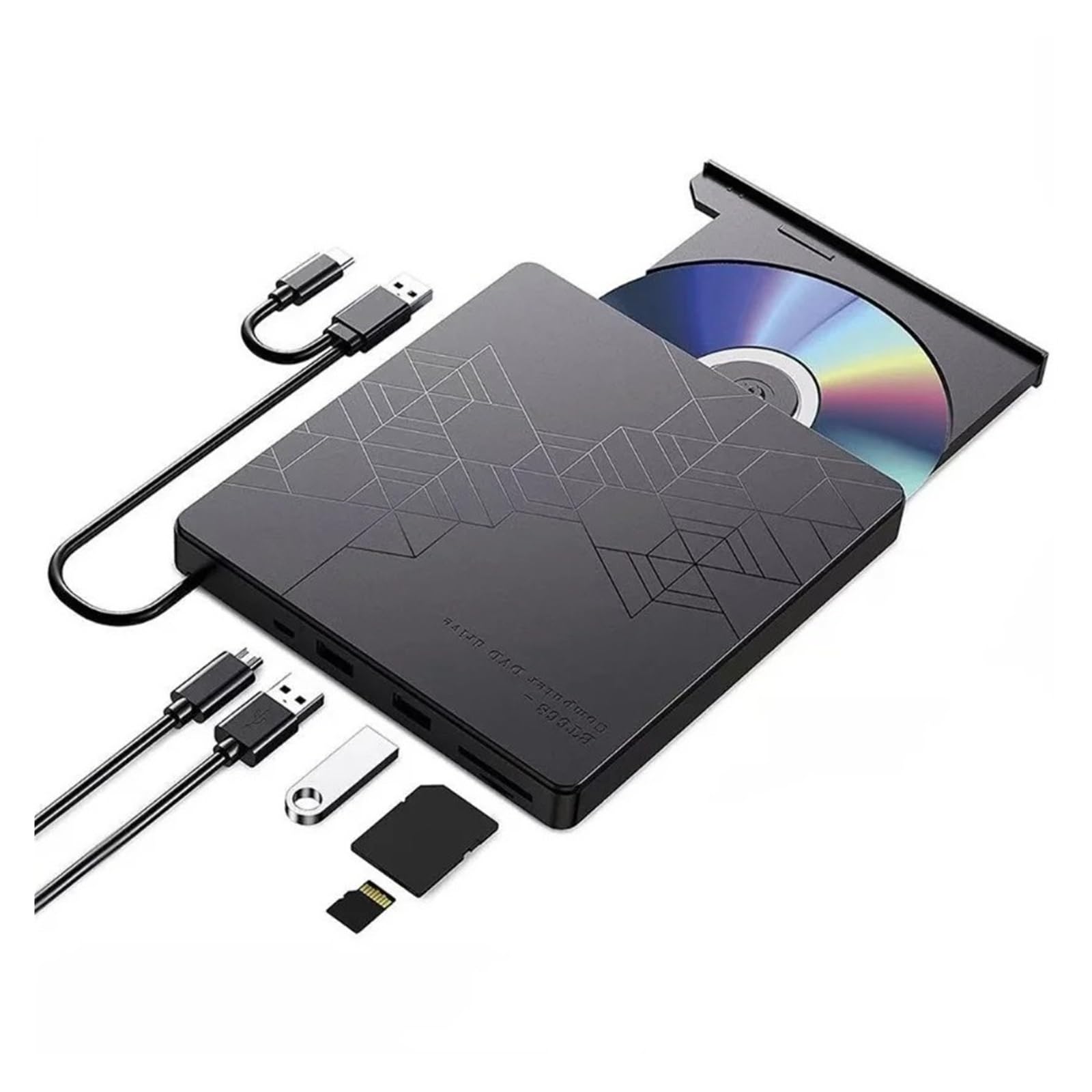 Lettore Ottico Portatile For Unità Blu-ray Esterna 5 In 1, Lettore DVD E Masterizzatore CD For PC Portatile