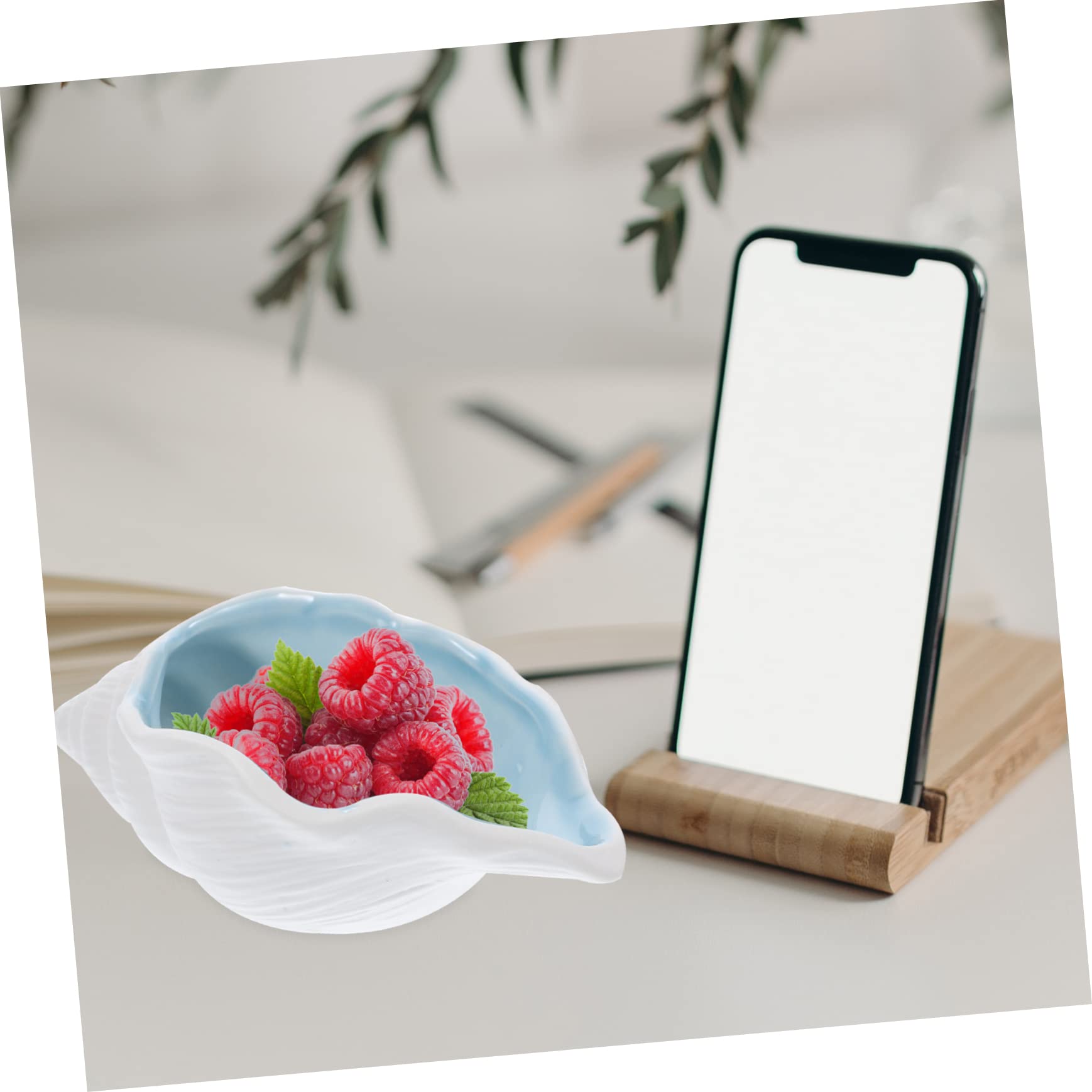 PRETYZOOM 3St Muschelschale aus Keramik Schmuck Tablett Ringschale Ringorganisator Muschelhorn für den einzug schmuck-aufbewahrung Conch-Schmuck-Tablett Keramik-Schmuckschale