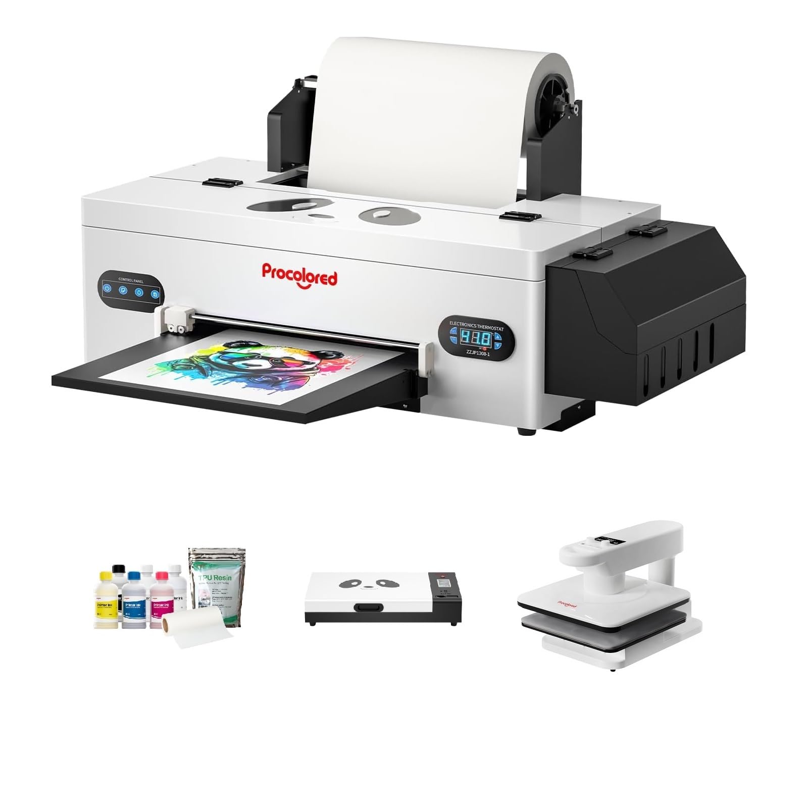 Procolored F13 Panda DTF Printer 13" A3 L1800 T-Shirt Printing Machine Direct to Film with White Ink Circulation and Semi-Automatic Cleaning &amp; Complete Bundle