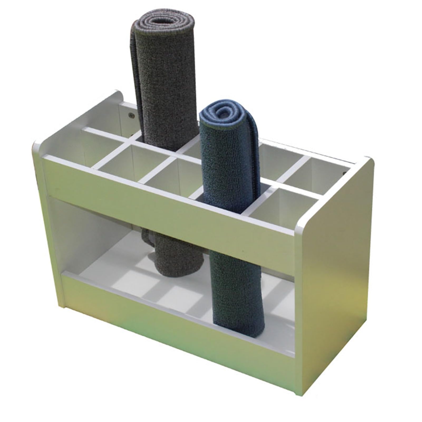 Support en bois pour tapis de yoga et rangement fitness 10 places