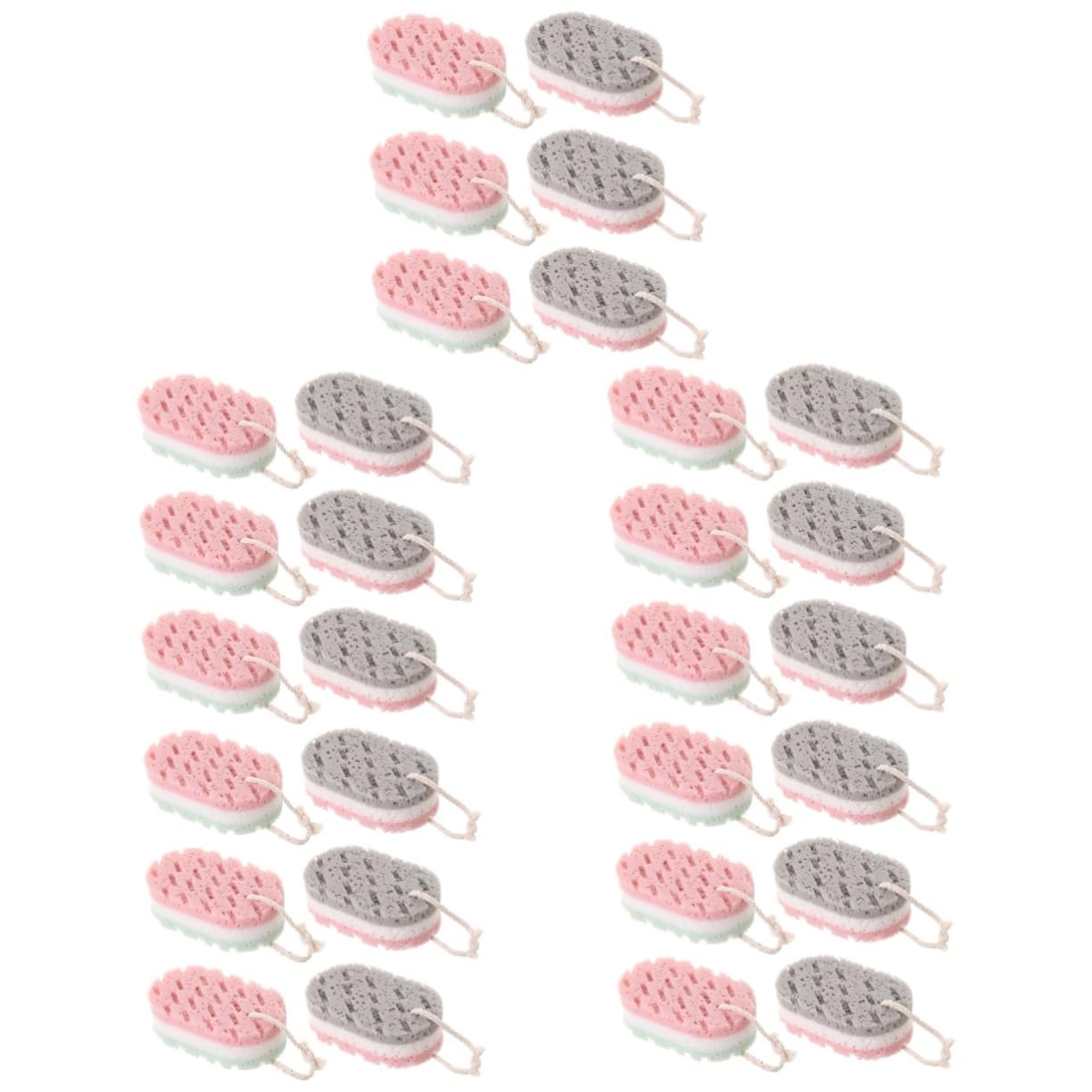 FRCOLOR 30 Piezas De Esponja De Baño Toallas De Limpieza Corporal Para Niños Depurador De Baño Para El Cuerpo Bañera Para Niños Toallas Para La Cara Herramientas De Masaje