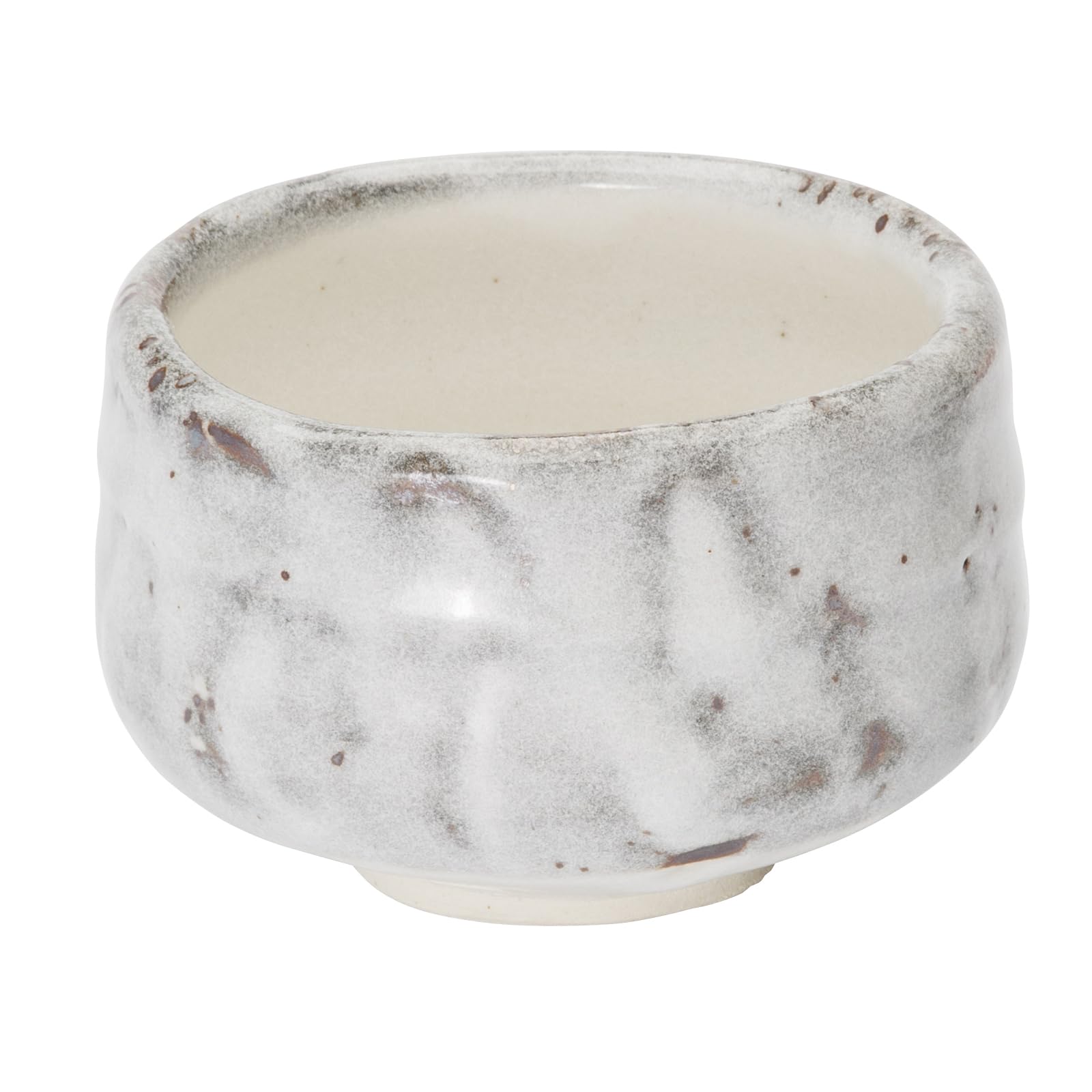 Mino-Yaki Matcha Bowl, White Ginshino