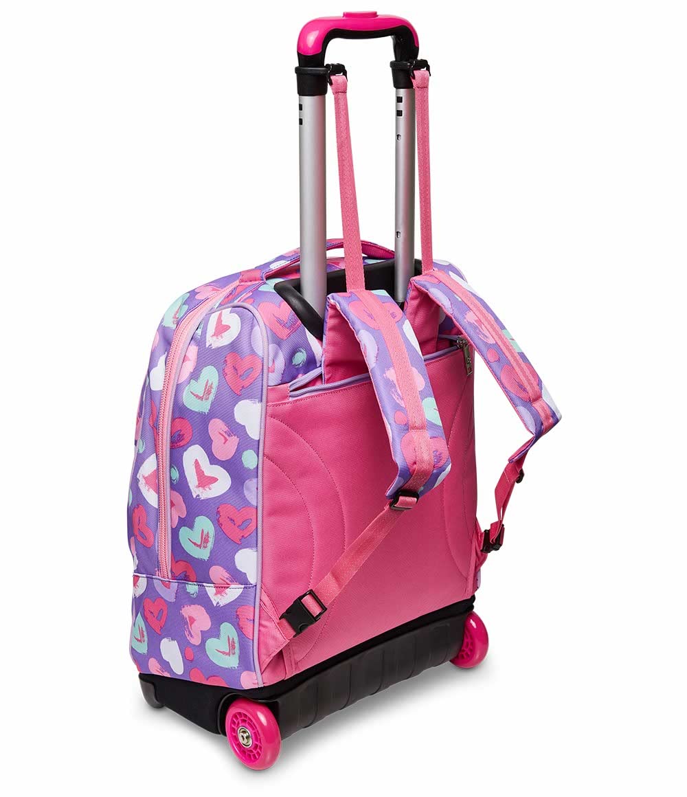 SJ GANG STYLE JAM GANG Trolley Scuola Big - Fantabulous, Rosa, 2 Zaini in 1 con Crossover System, Uso Zaino con Spallacci a Scomparsa, Zaino Scuola Elementare, Tempo libero, Viaggi