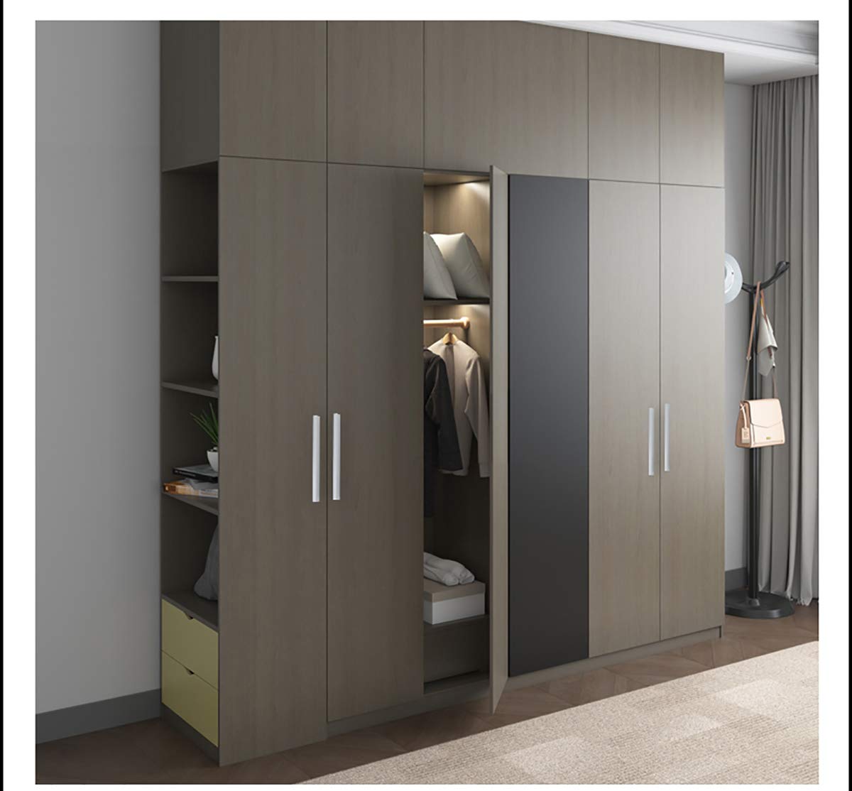 Qrity 10x Manija de La Puerta del Gabinete Armarios Armarios Juego de Manijas para Muebles de Cocina para El Hogar Perillas de Hardware, Aleación de aluminio, Distancia del Agujero 96mm, Plateado