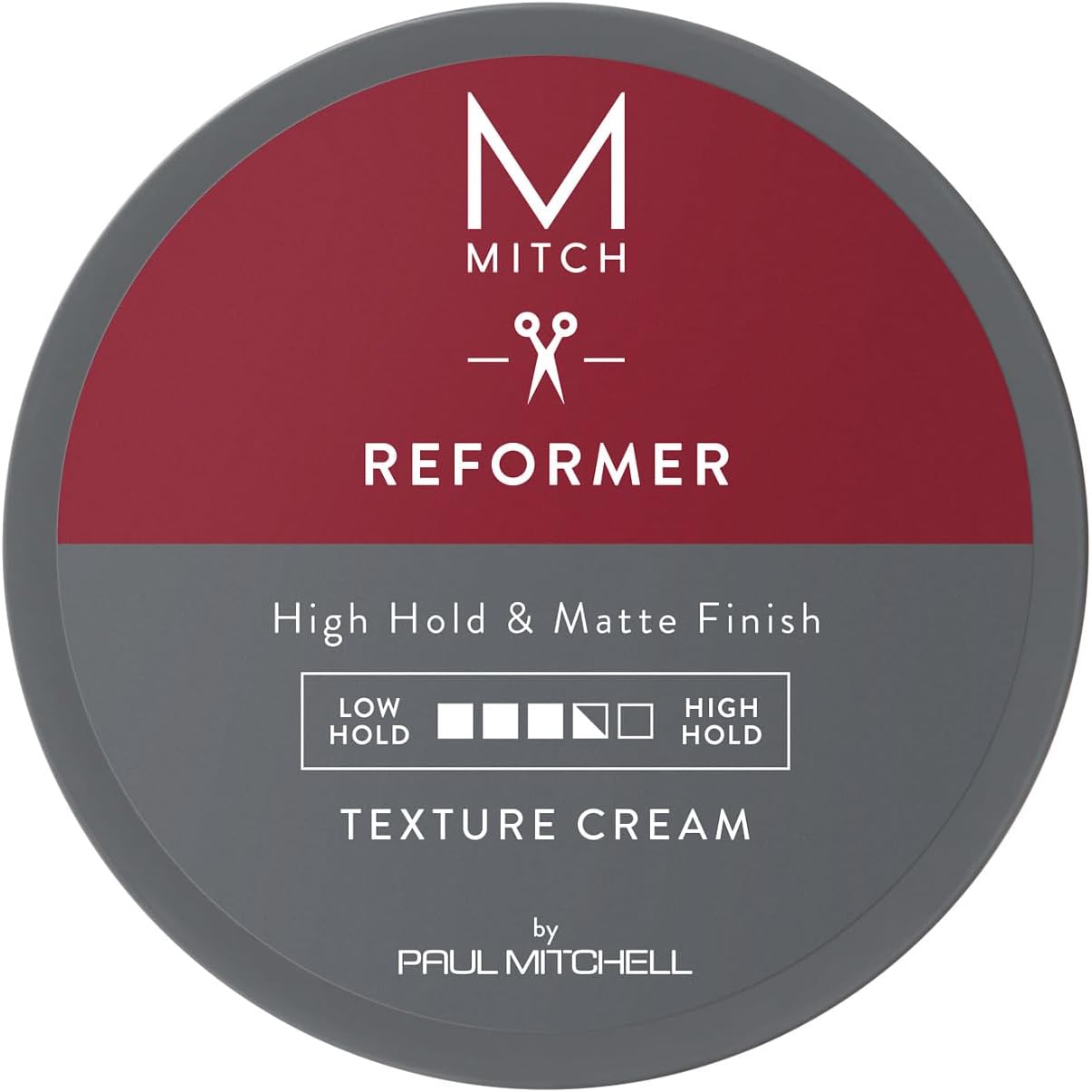 MITCH by Paul Mitchell Reformer Texture Cream for Men, High Hold, Matte Finish, For All Hair Types, Especially Fine to Medium Hair, 3 oz.