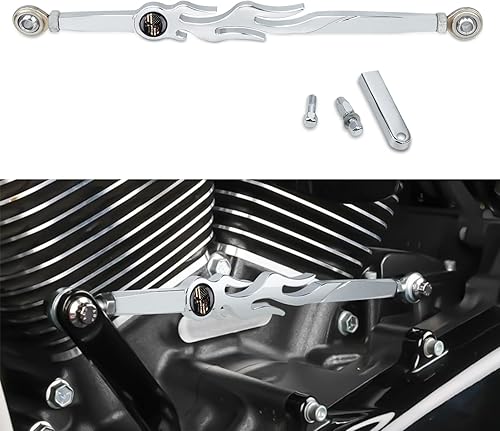 GUAIMI Palancas de cambio de palanca de cambios de motocicleta para Harley Electra Street Tour Glides Trikes 1980-2018 - American Skeleton-Silver