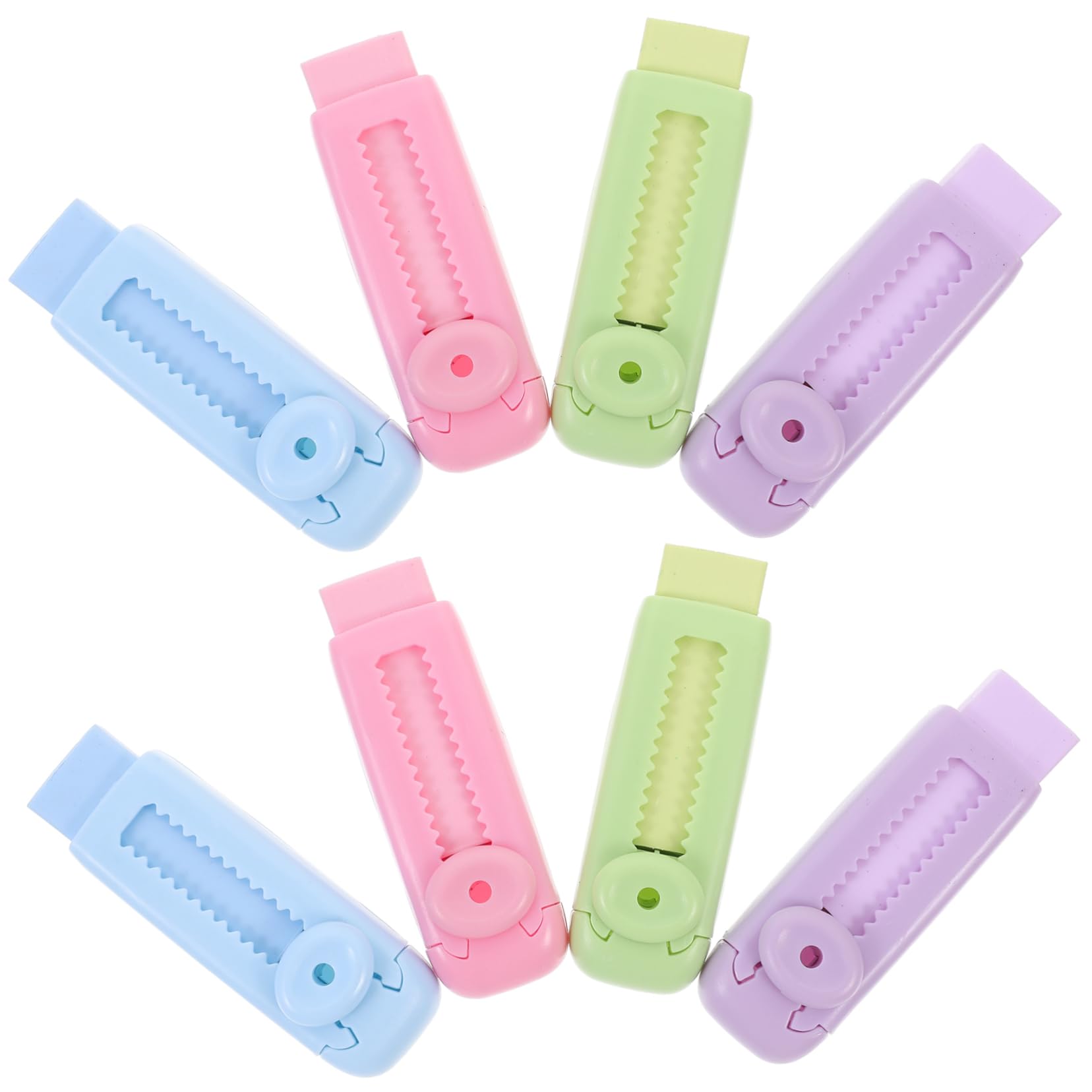 Angoily 4 Ensembles Gommes Rétractables Adorables Pour Étudiants Lot De Colorées Et Réutilisables Fournitures Scolaires Pratiques Et Amusantes Pour Effacer Traces 8 Pièces * 4