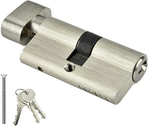 Cerradura de puerta antirrobo Cilindro de cobre único cilindro abierto con llaves, fuerte resistencia y a prueba de óxido, adecuado para puertas de