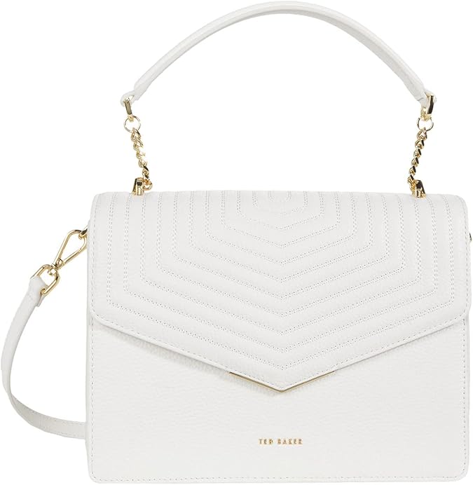 Ted Baker Brittni Quilted Envelope Top Handle Bag Ivory One Size