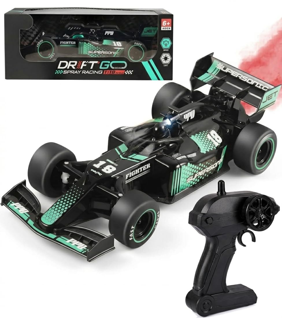 rc formula racing car for kids, 2.4ghz remote control, high speed f1 drift car, rechargeable battery, usb charger and controller, for boys and girls