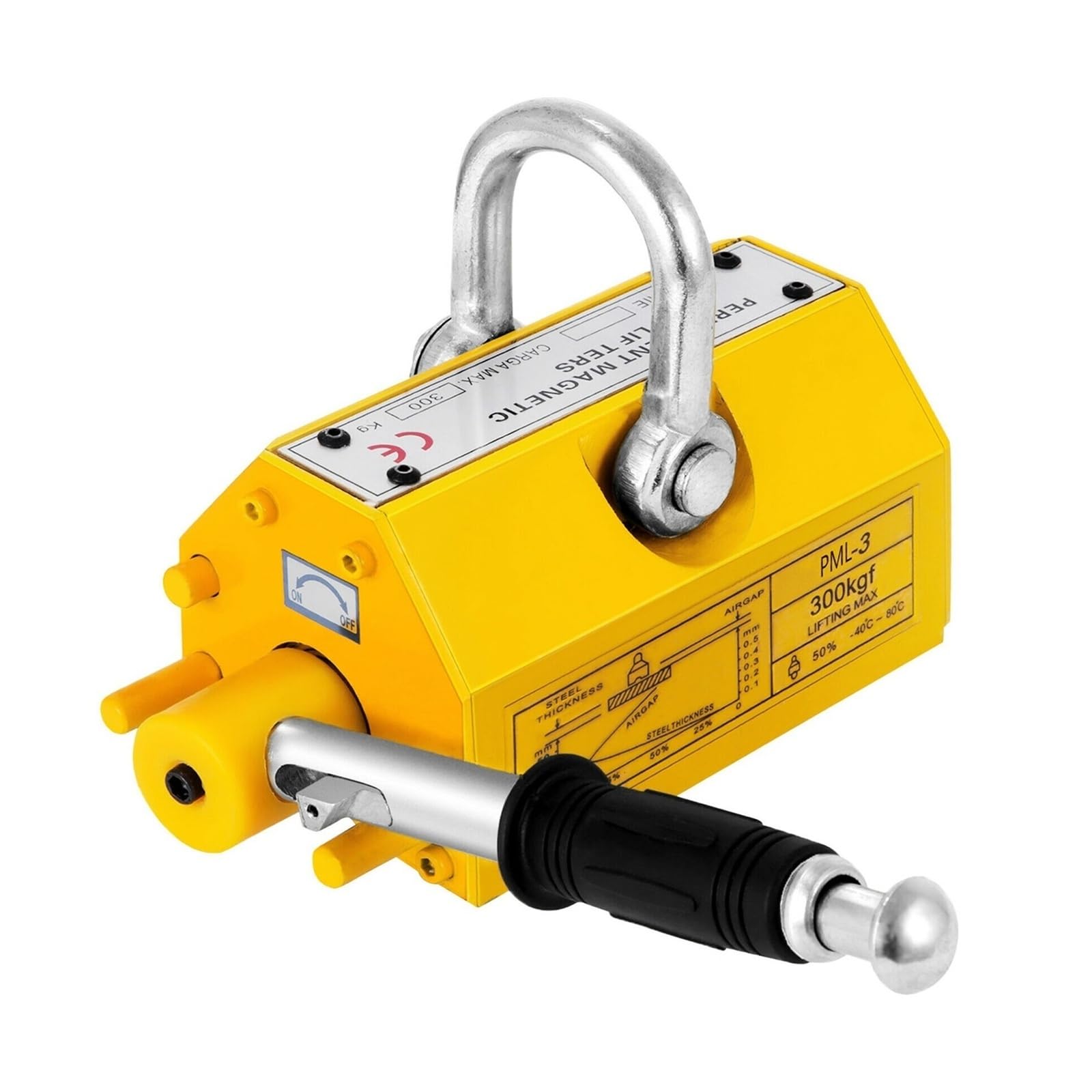 Steel Magnetic Lifter 660 LB Permanent Metal Lifting Magnet 300 KG Neodymium Lift Hoist Crane for Doing Projects for DIY Use
