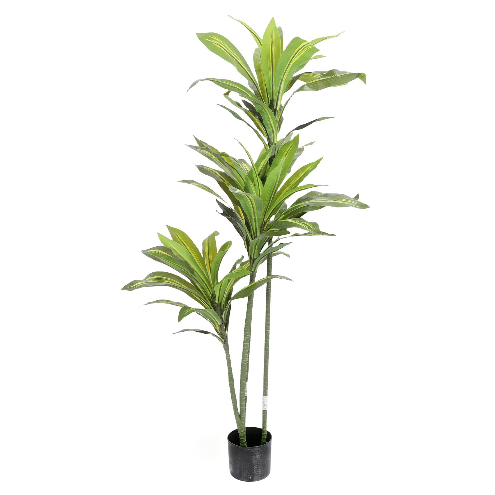 Emoshayoga Faux Arbre Dracaena Fragrans Incroyablement Réaliste, Fausse Plante pour la Maison, Le Bureau, Le Salon, 1 unité (120 cm)