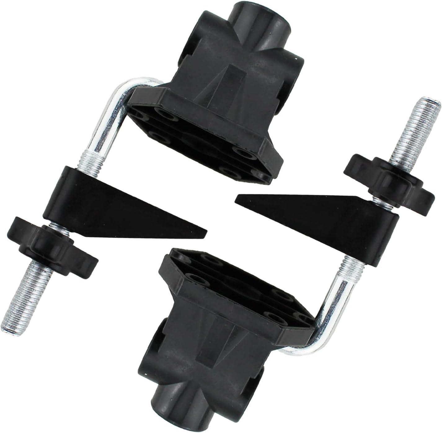 TAODAN 2PCS Black Desktop Mounting Bracket Universal Clamp 5-45mm Thickness Installation Range Rotary Workbench Fixture for Securing Microphones and Cameras