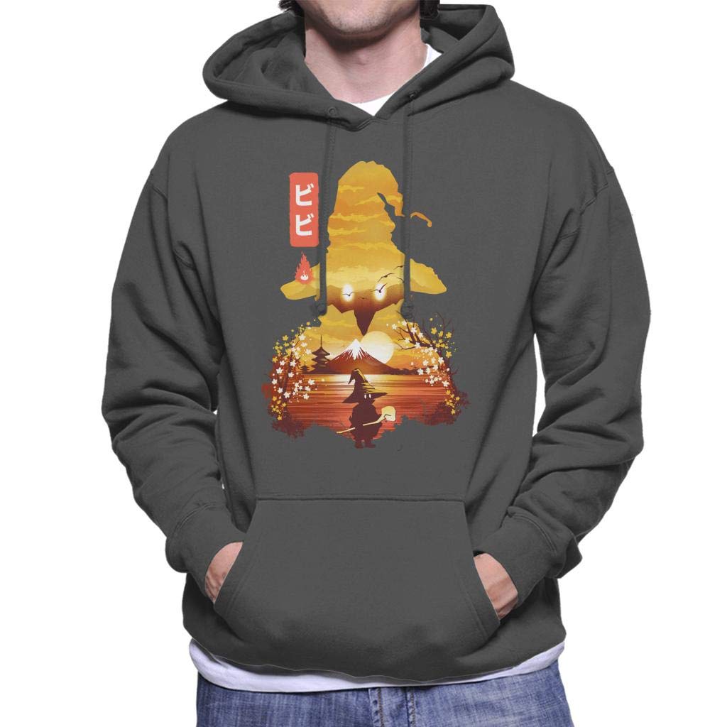 Cloud City 7 Final Fantasy Vivi Orunitia Ukiyo Men's Hooded Sweatshirt Charcoal