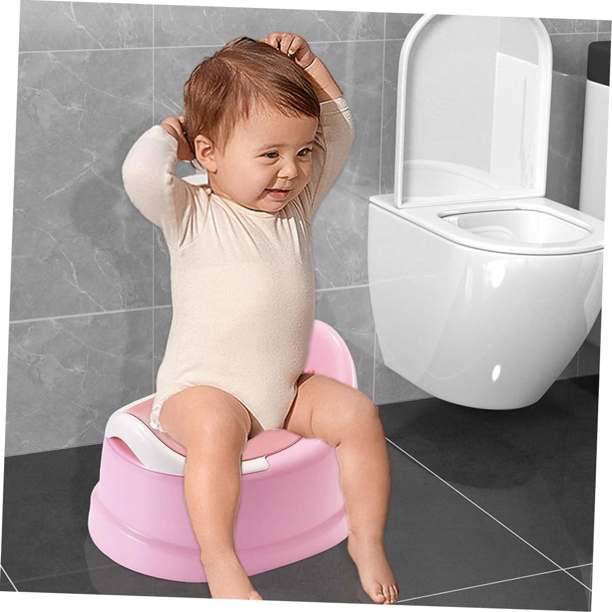 Kinder Toilettensitz Kleinkindtöpfchen Schulanfang Party Rosa Pp