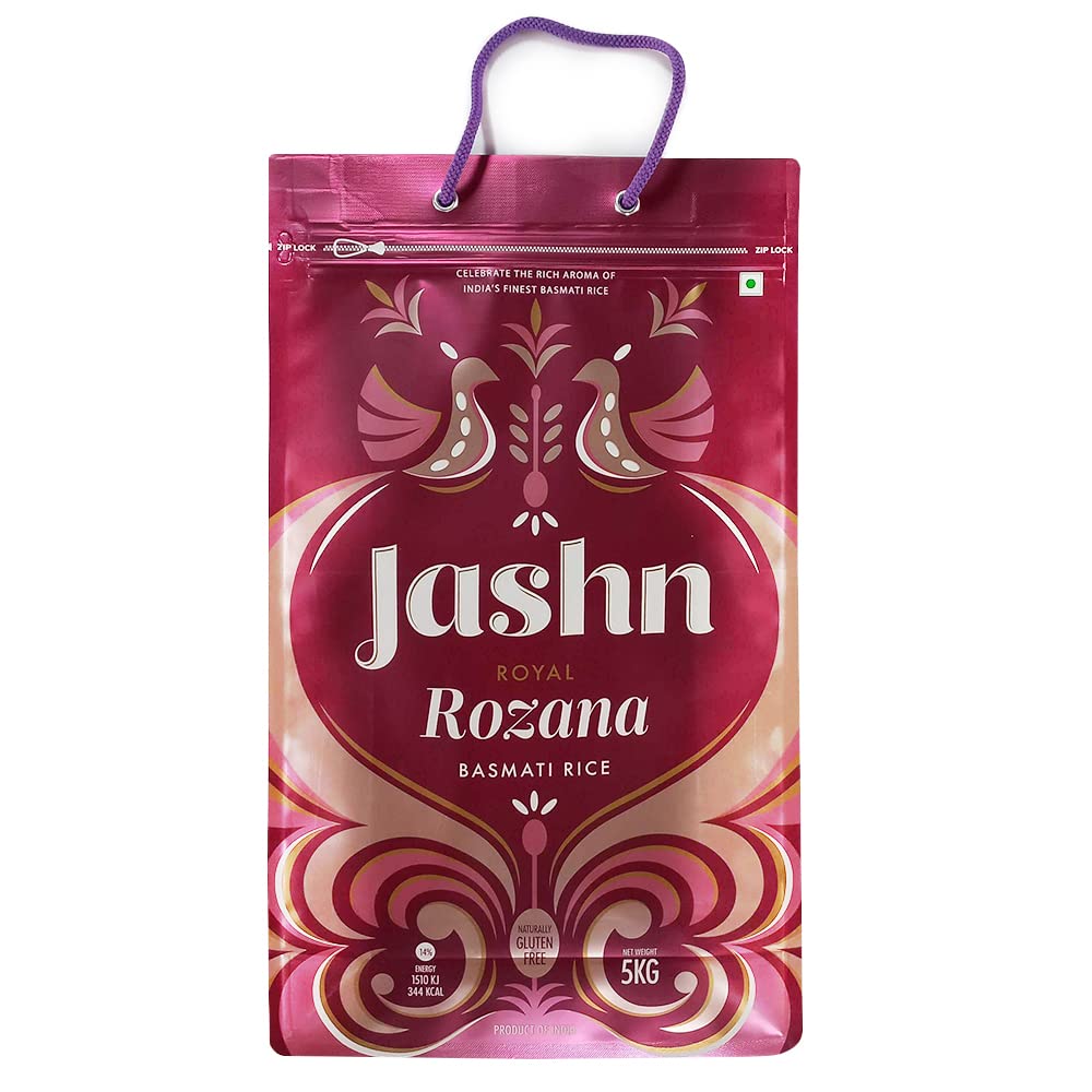 JASHN FOODS Royal Rozana Basmati Rice-Naturally Aged,Rich Aroma Long Grain Unpolished,Sweet In Taste|Perfect For Daily Cooking|Gluten Free|Ideal With Meat,Curries,Dals&More-5 Kg (B0C37LH19L) Amazon Price History, Amazon Price Tracker