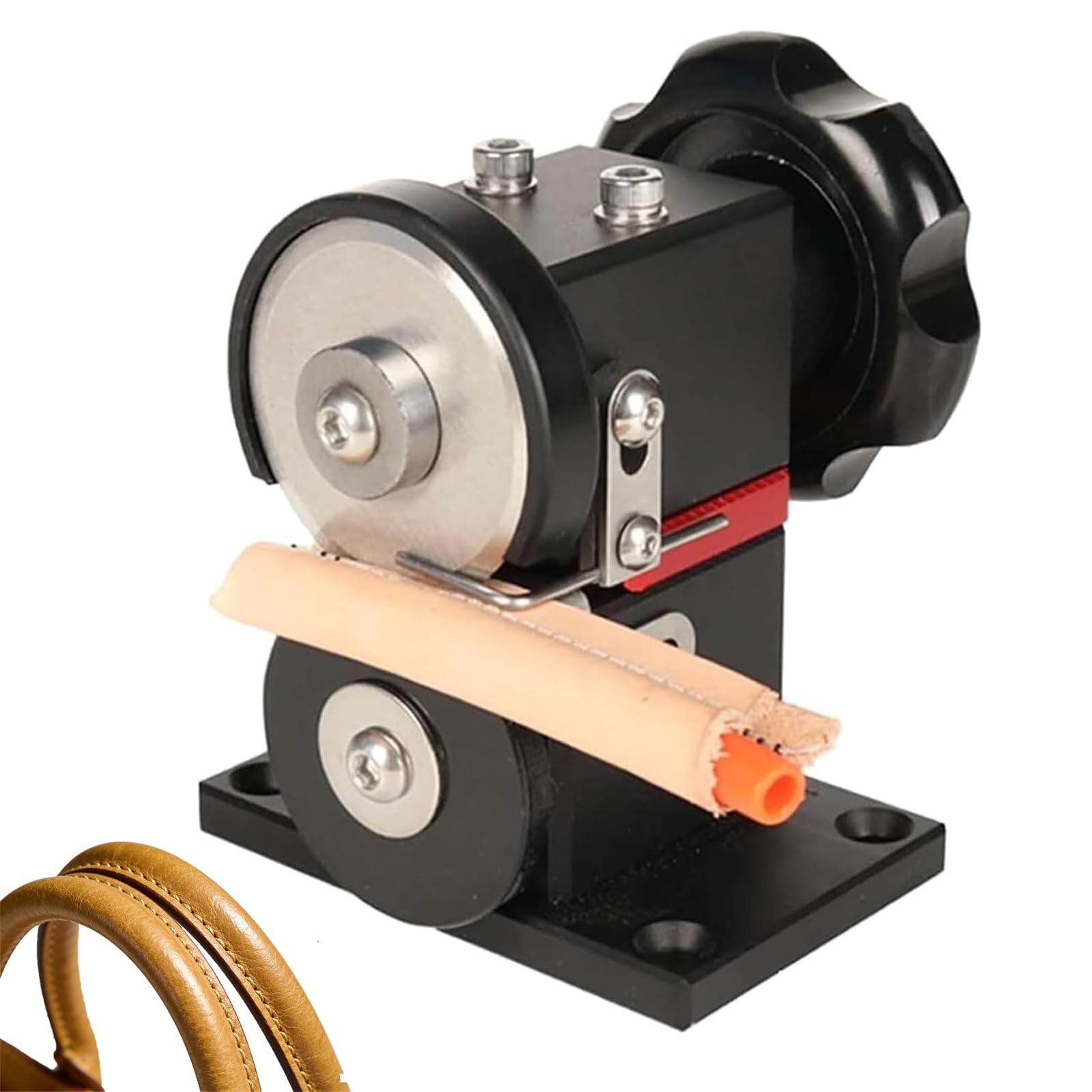 Macchina per Tagliare la Pelle - Rifilatrice Manuale Portatile, Spessore Regolabile da 0 a 4 mm, Ideale per Pelle, lavori di Carta, progetti Fai da Te e Accessori.