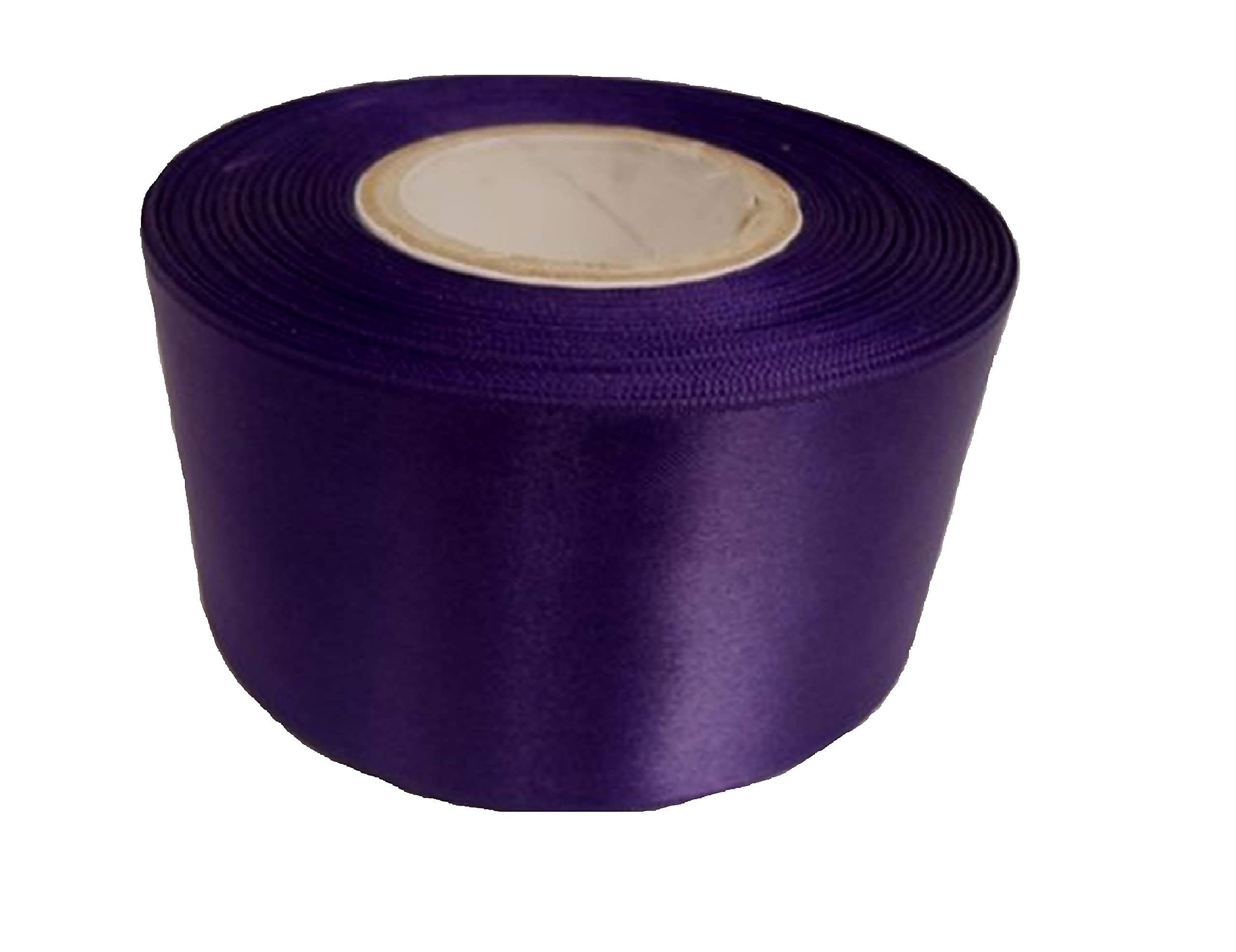 Double Faced Satin Ribbon -23 Metre, Perfect for Wedding, Gift Wrapping, Bow Making & Other Projects (38mm X 23 Metres, Purple)