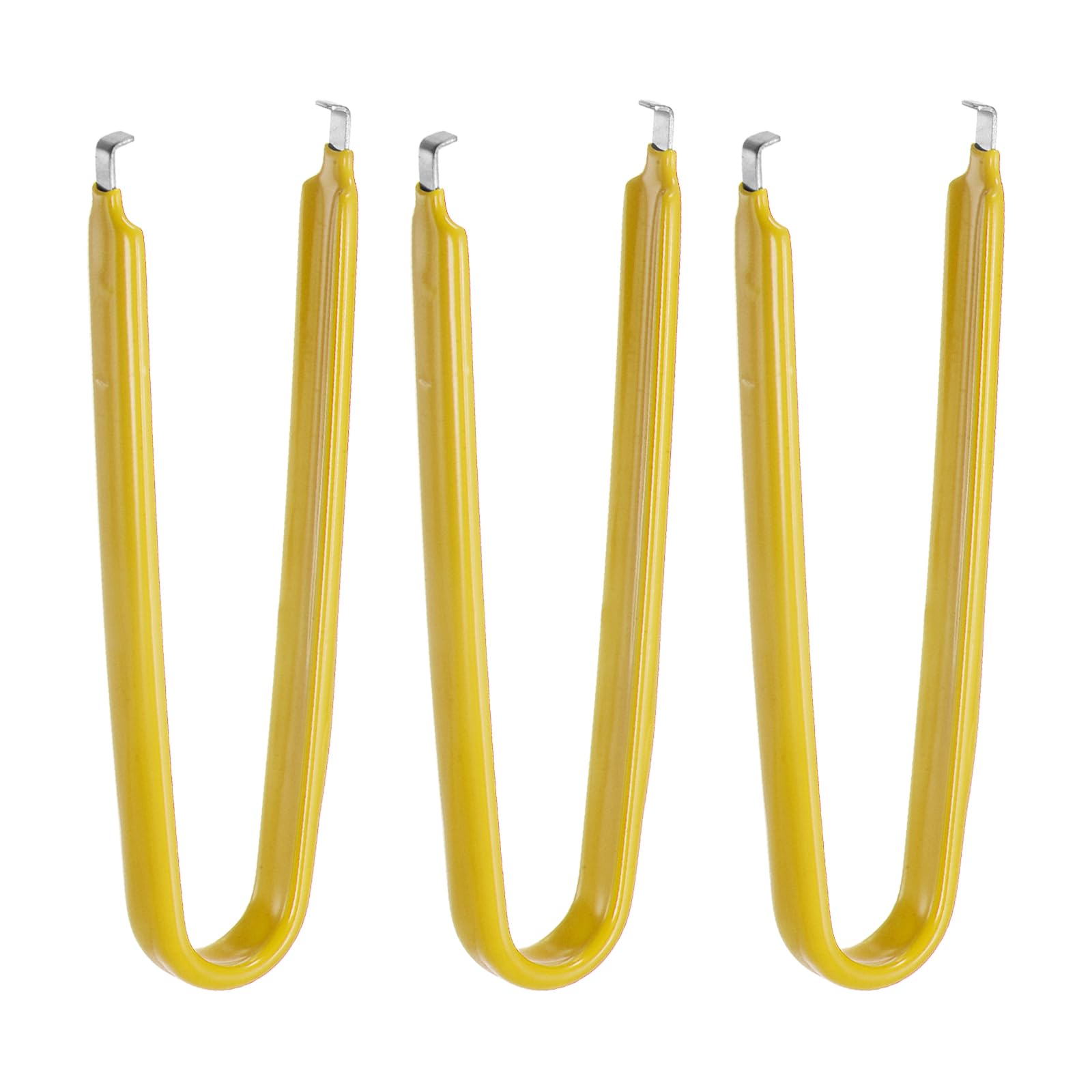 HARFINGTON 3Pcs IC Chip Extractor IC U Shape Puller Stainless Steel with Insulated Vinyl Grip Motherboard Circuit Board Component Puller Chip Extractor for PCB Removal Tool, Yellow