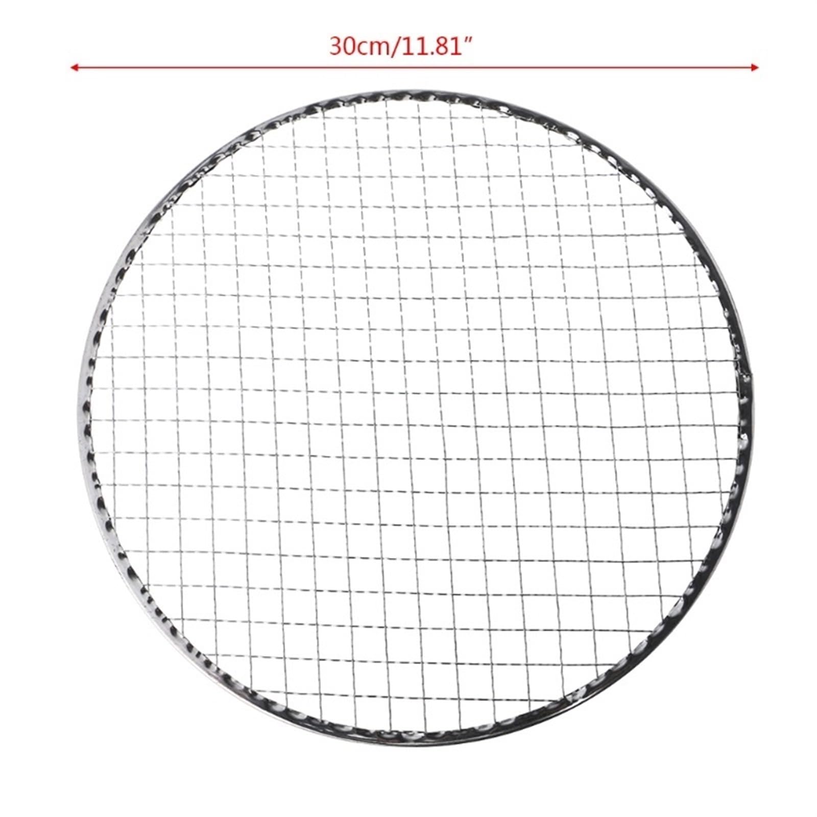 Griglia di ricambio per barbecue da 30 cm, per cucinare all'aperto, perfetta per verdure, carne, pesce e frutti di mare, ideale per campeggio, grigliate e affumicatori
