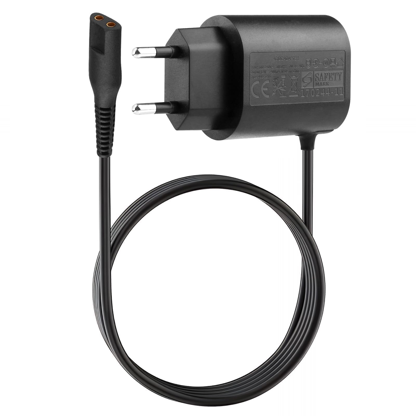 12V 0.4A Charger Cable for Braun Shaver Series 9 7 6 5 4 3 2 1, 1 Meter Charger Adapter for 5411 5412 350 370 340 320s 3020s Charger Shaver