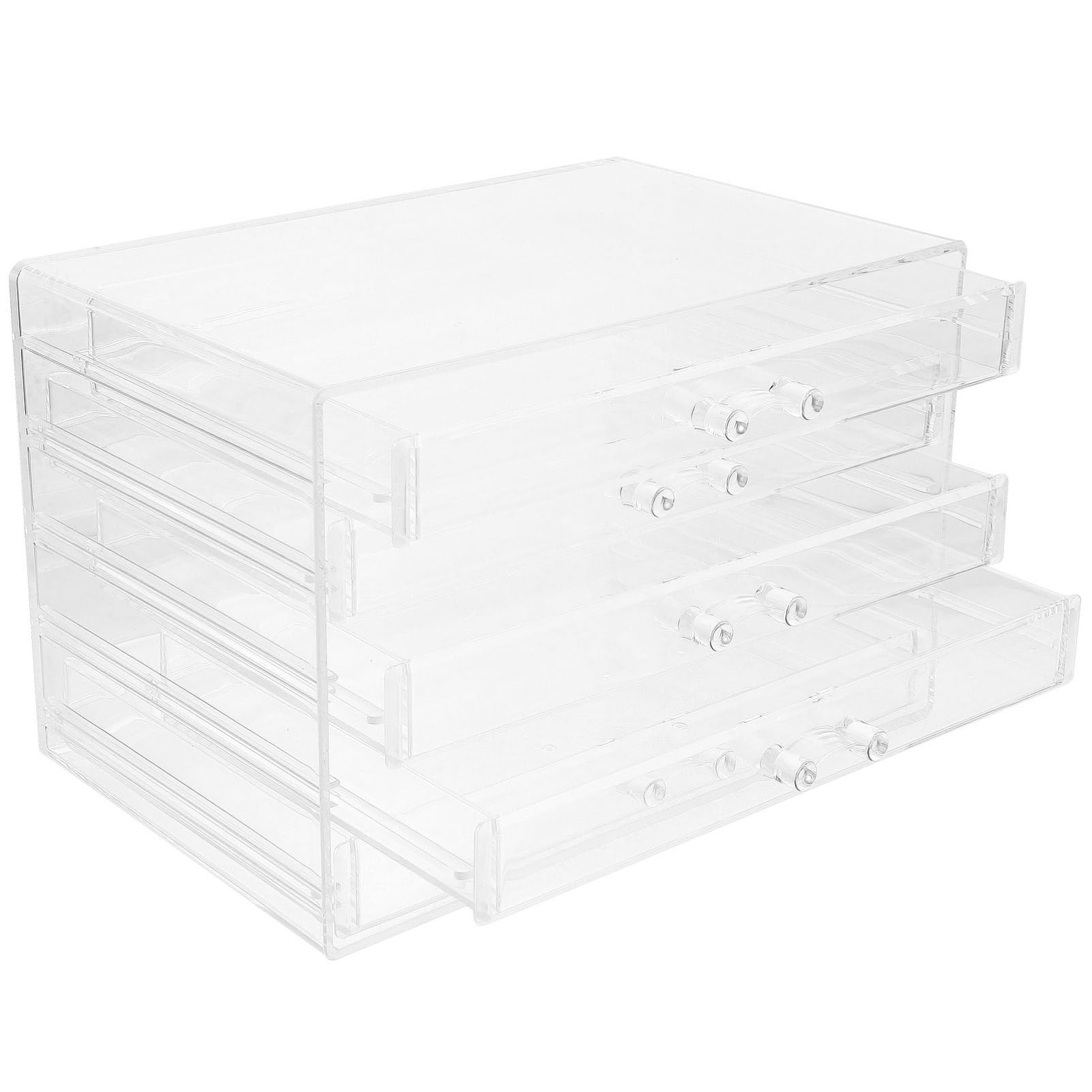 LIFKOME Organizer Cosmetici in Acrilico con 5 Cassetti, Portagioie e Porta Rossetti, Salvaspazio per Tavolo da Toeletta e Bagno