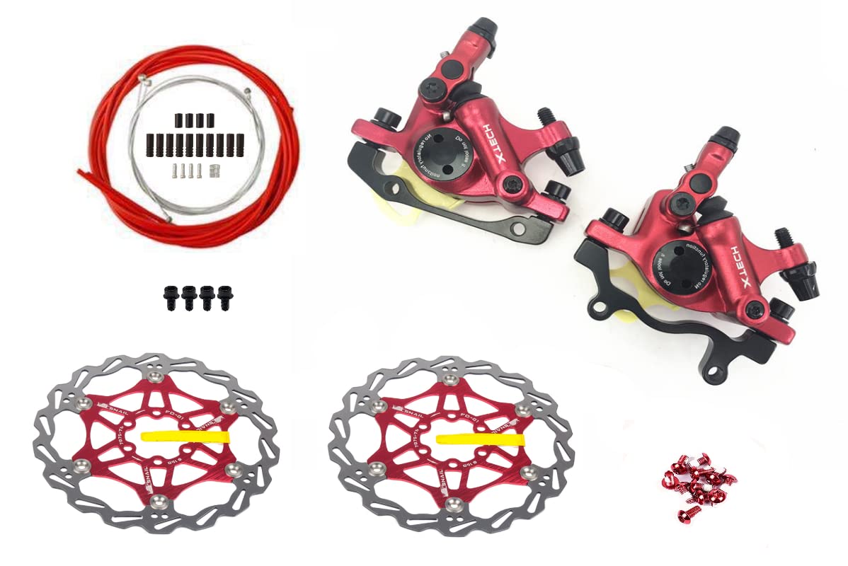 NYK Zoom Bike Bicicletta Ciclismo Freno A Disco Idraulico Pinze Anteriore & Posteriore Set Line Pull con Rotore Galleggiante & Cavo