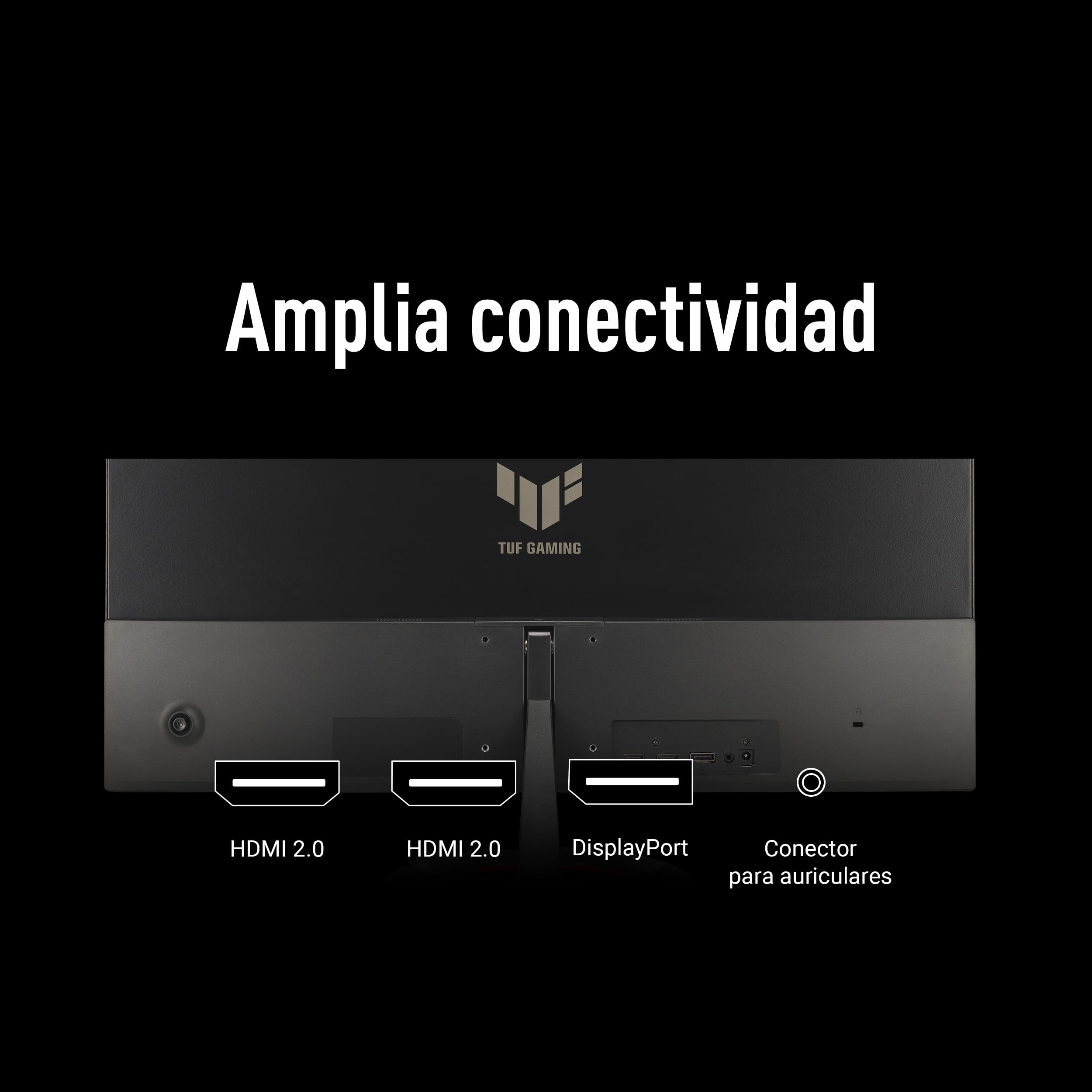 ASUS TUF Gaming VG249Q5R Monitor de 23,8 Pulgadas, Full HD (1920 x 1080), 200 Hz, Fast IPS, ELMB, 0.3 ms GTG (mín), Altavoz estéreo, DisplayWidget Center, AI Visual