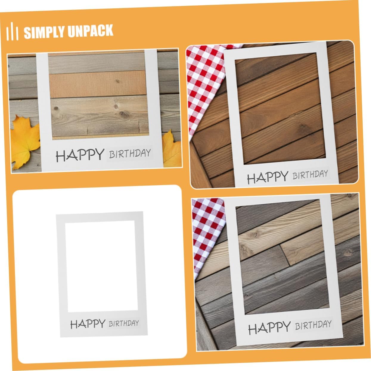 Gadpiparty 3pcs Birthday Photo Frame Fun Photo Booth Props for Party Supplies Durable High Definition Printing Lightweight Design for Easy Handling for Birthday Celebrations