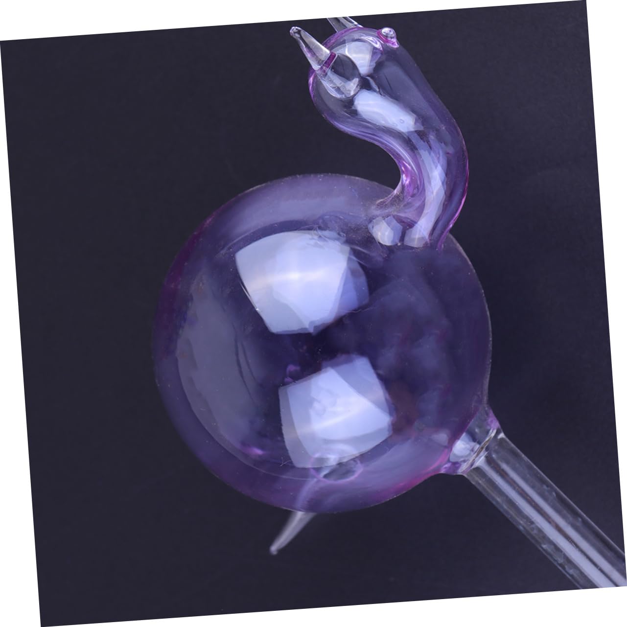 VICASKY Snail Shape Automatic Plant Waterer Self Watering Glass Device for Use Violet Color Diameter Height for Potted Plants Garden