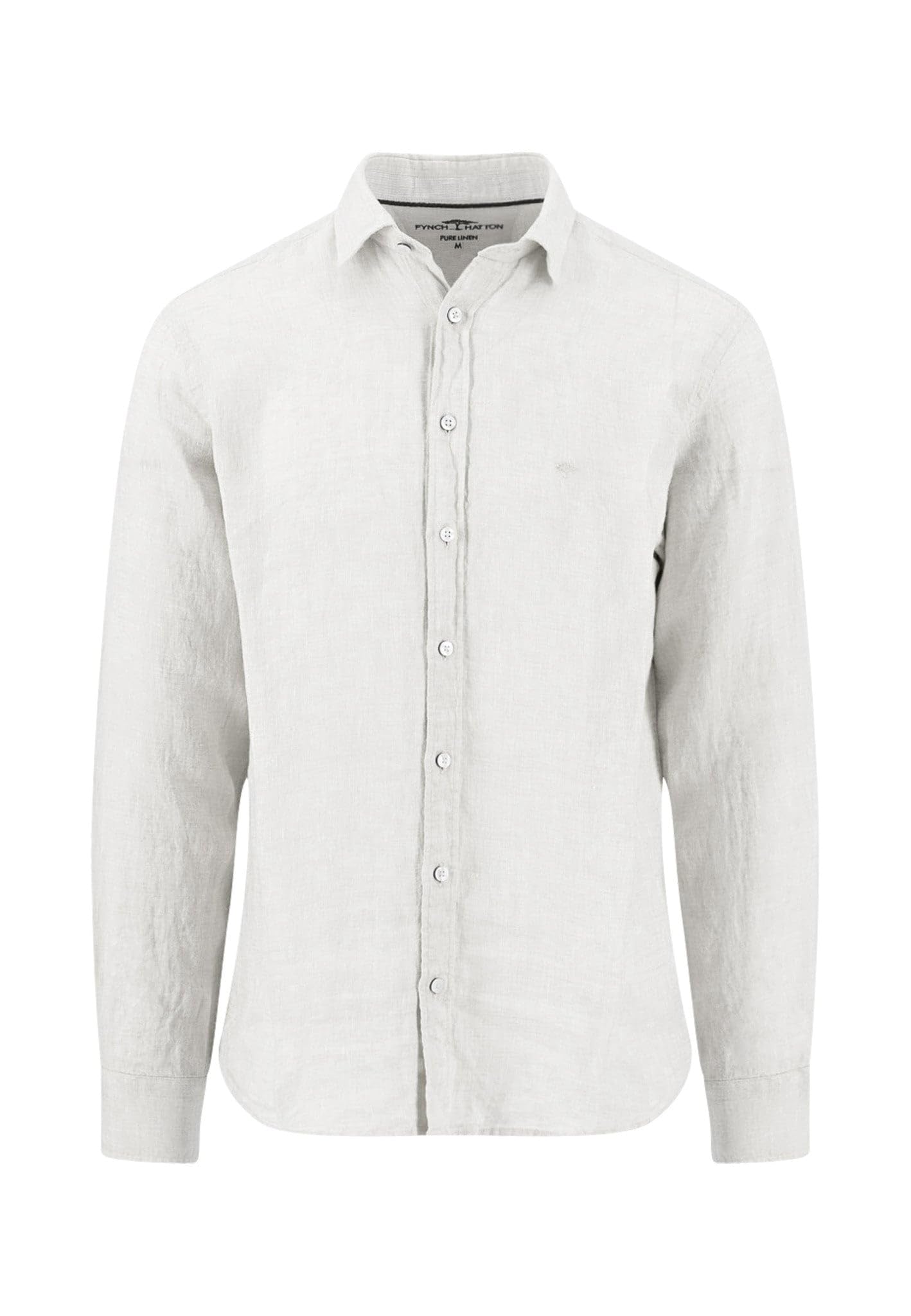 FYNCH-HATTON Camicia in lino con colletto Kent