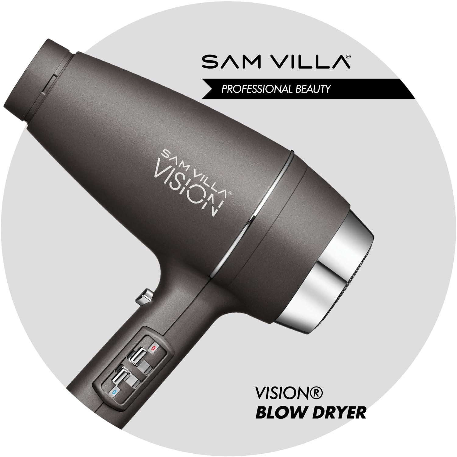 Sam Villa Vision Lightweight and Quiet Ionic Professional Hair Dryer With Variable Speed and Temperature