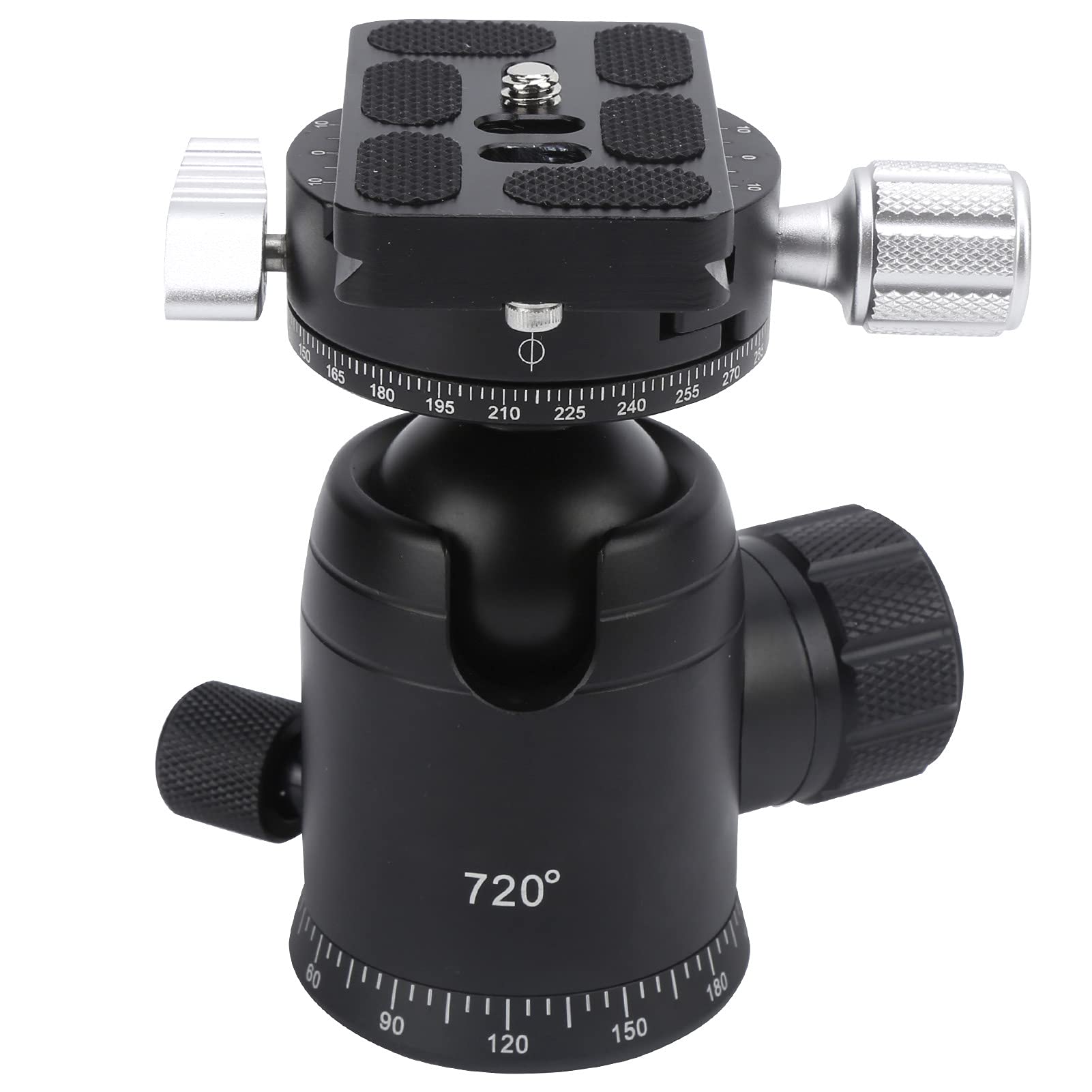 Rótula de Bola de Trípode para Cámara SLR de Aluminio Panorámico para Fotografía Giratoria de 720° Negro 1,4 Pulgadas 1 X Rótula de Bola