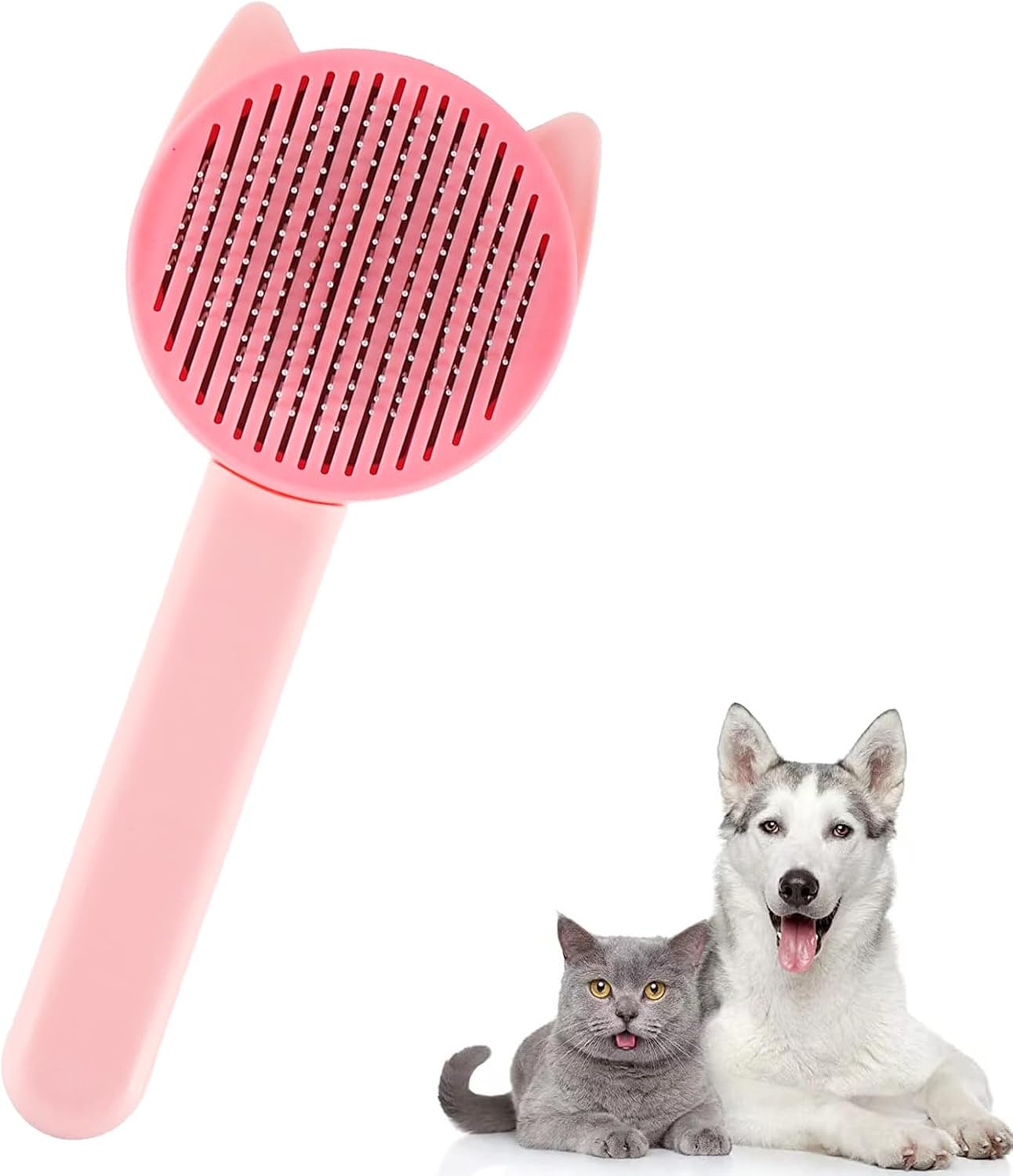 Cat Brush Dog Brush, Pet Combing Brush Self Cleaning Slicker Pet Brush