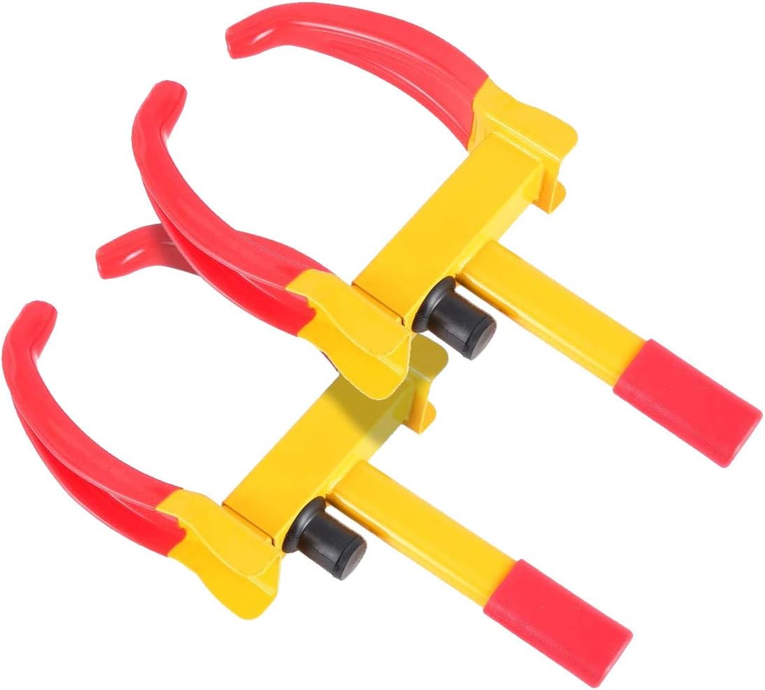 VaygWay Tire Clamp Wheel Lock- 2 Pack Metal Boot Stabilizer -Anti Theft Wheel Chock Lock Car Trailer Wheel-Security Travel Locking Claw Auto- Camper Car Van Truck SUV fits : Automotive