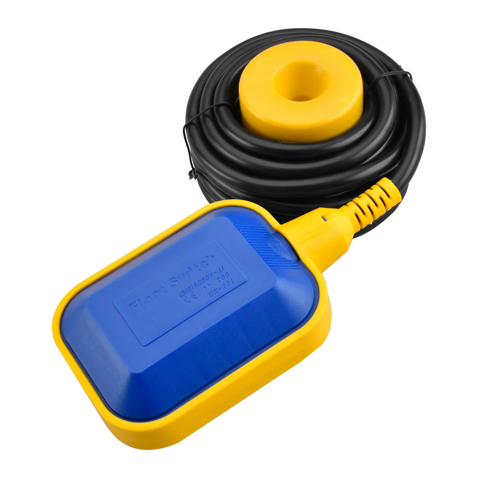 Heschen Blue Float Switch 4M Cable Water Level Controller For Water Tank, Sump Pump