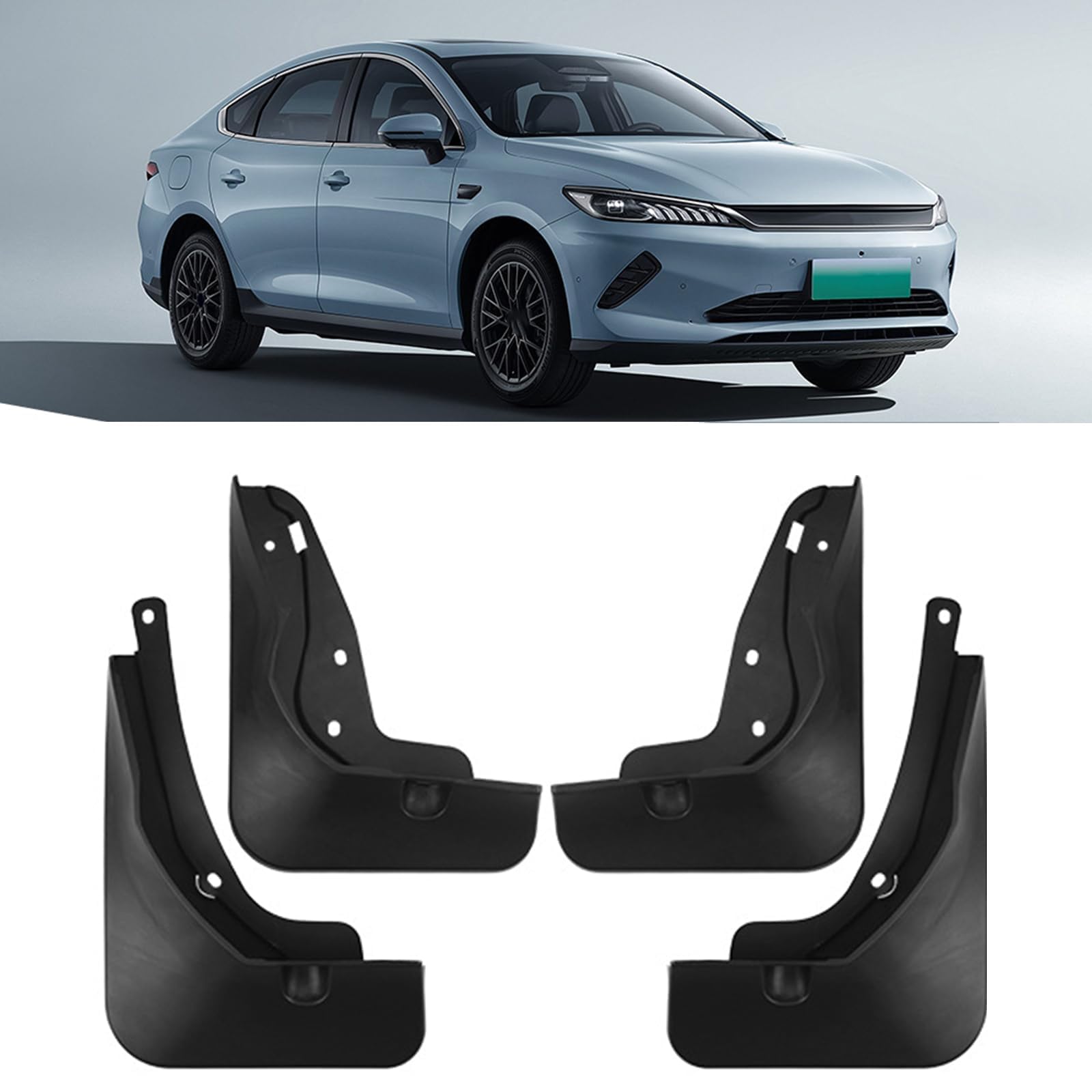 NYSLDSCO 4Pcs Premium Mud Flaps for BYD Qin Plus 2025 Front and Rear Splash Guards Durable Mudguards Protection Against Road Debris
