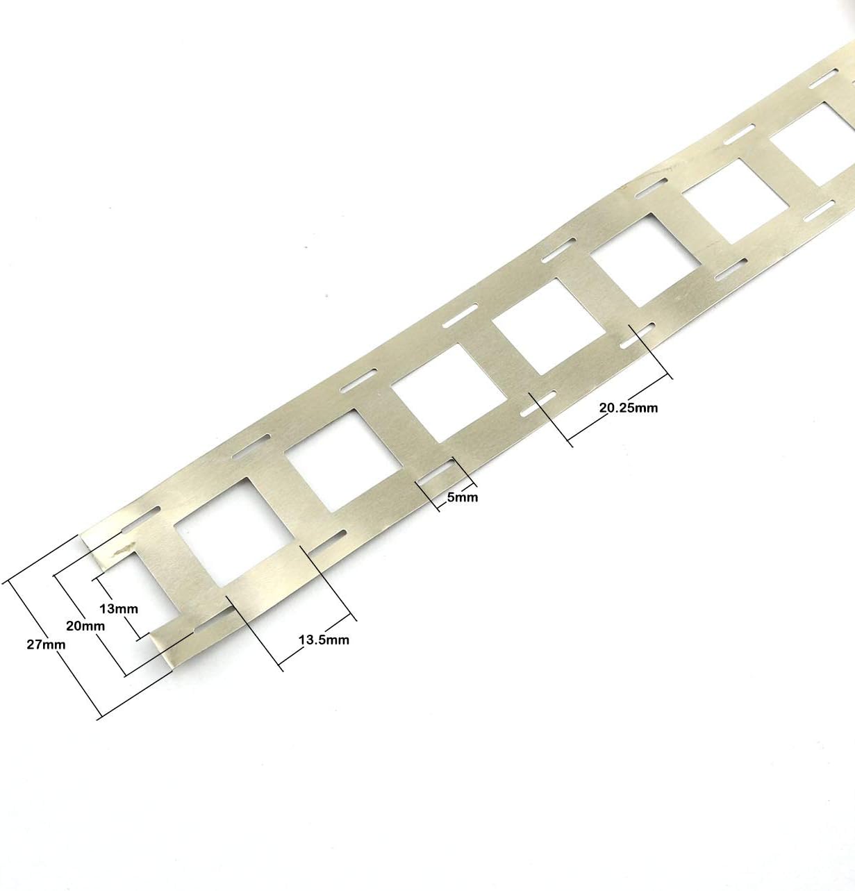 ZRM&E 1 Roll 18650 Lithium Battery Pack Nickel Plating Strip 20.25mm Spacing 2 Parallel Batteries Spot Welding Nickel Plated Belt
